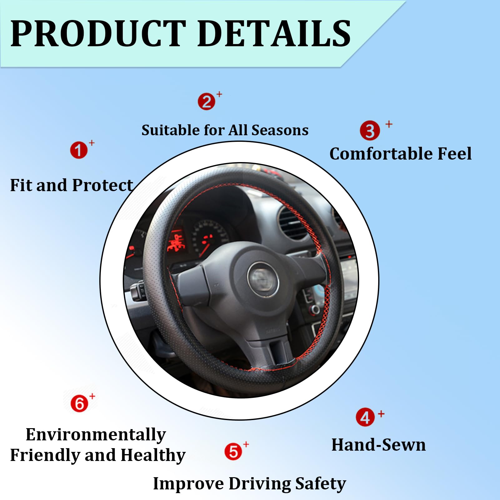 Lenkradbezug Kaffeebohnen-Eule - Rutschfest 38cm Für Auto & SUV