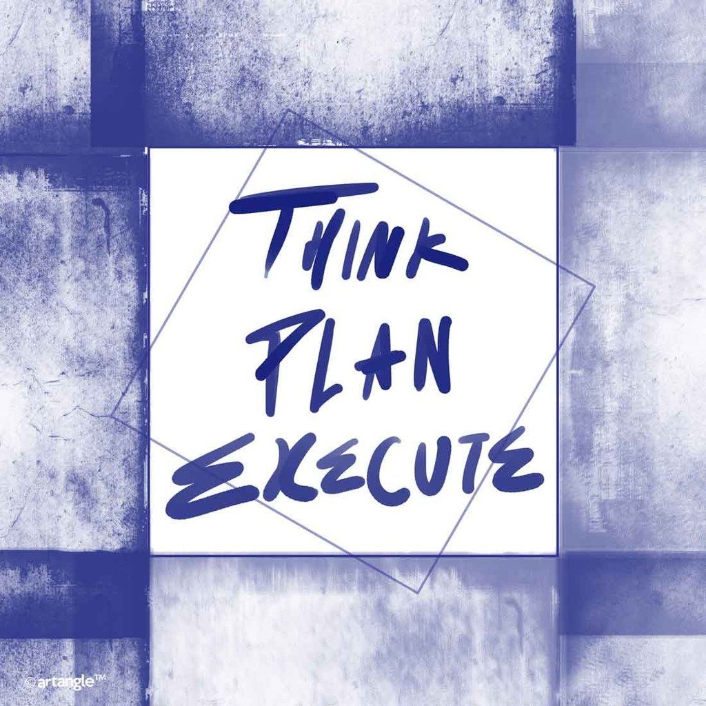 Seven Rays Think Plan Execute Small Poster