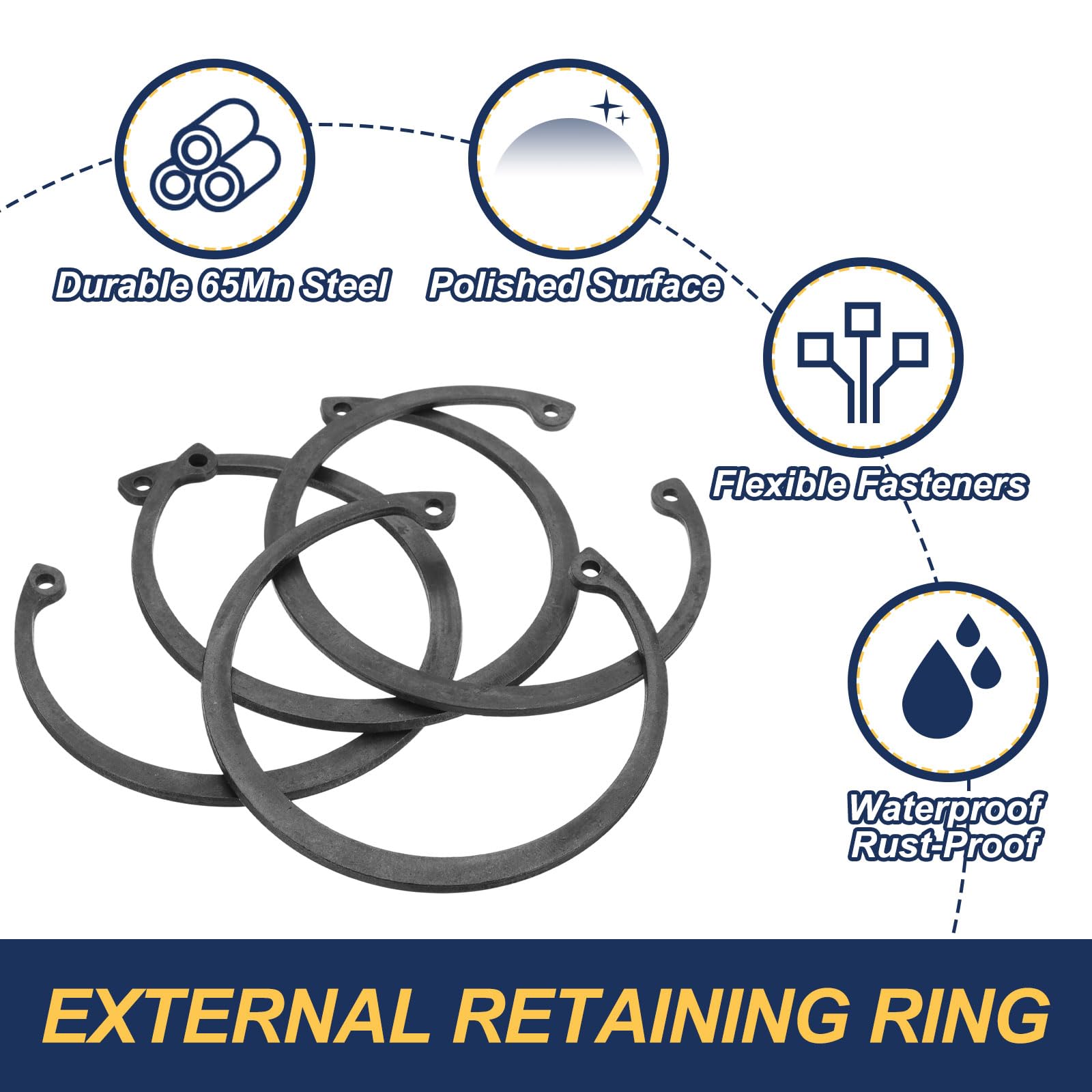 PATIKIL 4 Pcs Internal Retaining Rings - Image 3