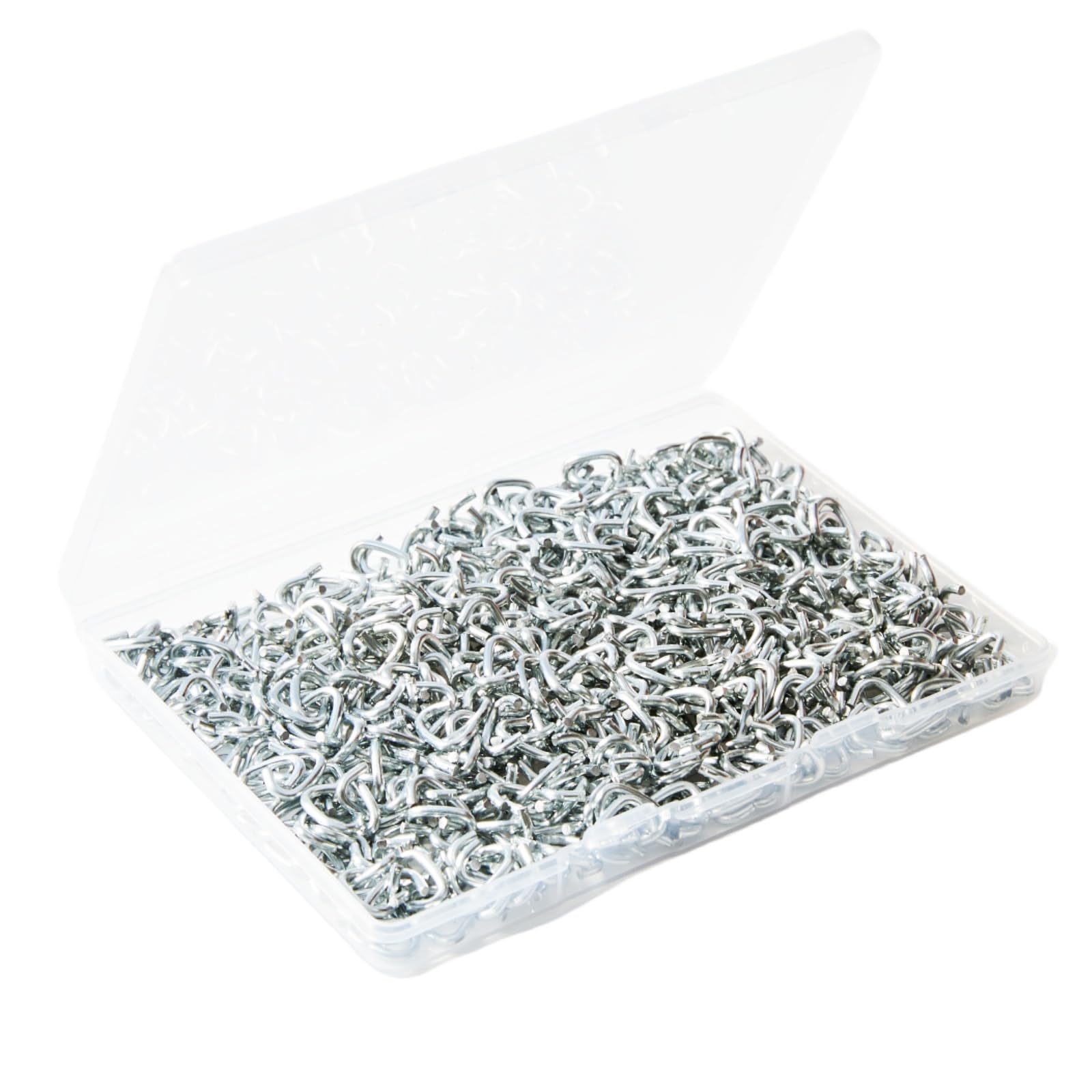 600 Pcs 3/8" Galvanized Hog Rings Professional Upholstery Hog Rings Installation Assortment Kit for Auto Upholstery and Fencing,Bagging,DIYCraft,Furniture,Pet Cages,Ropes