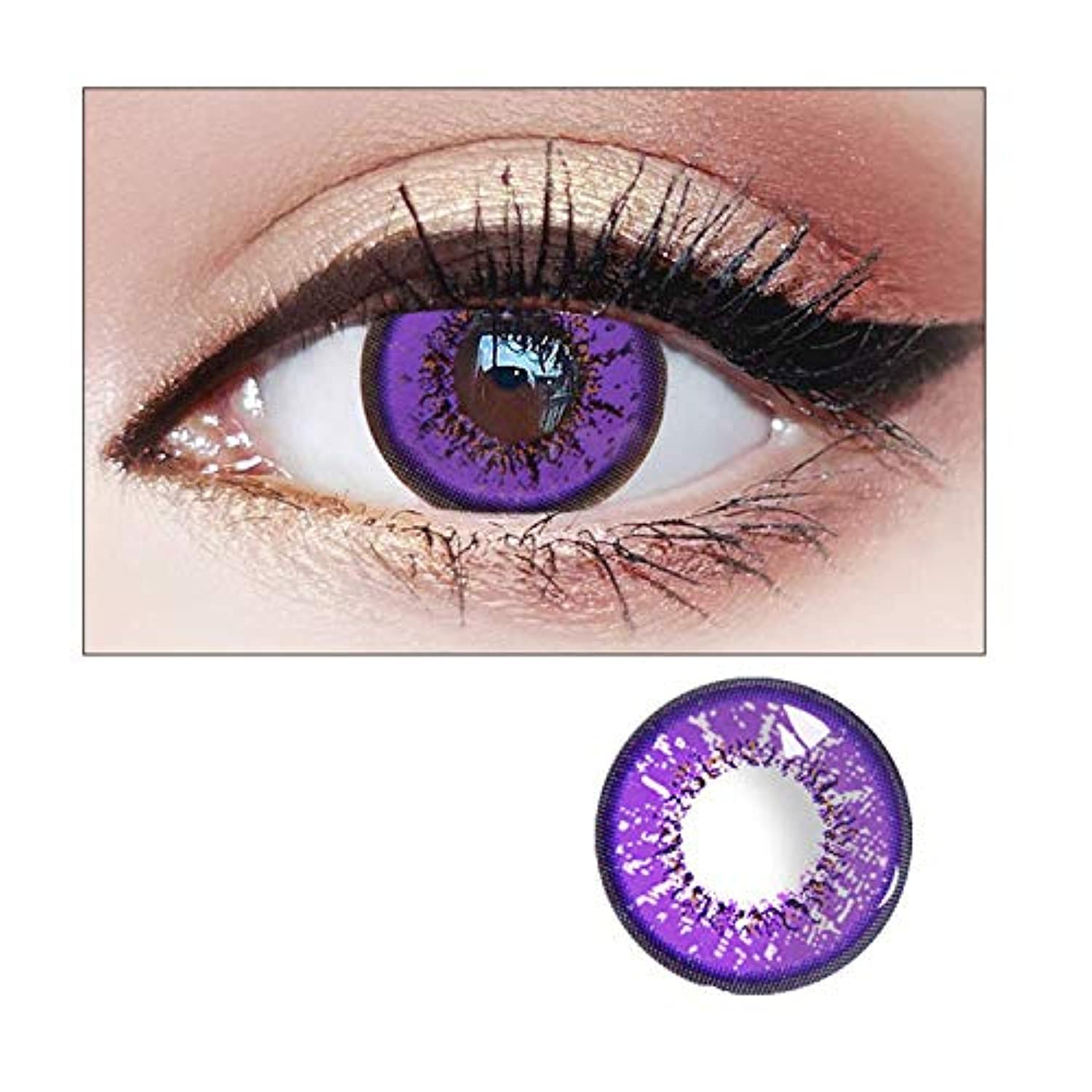 New Contact Lenses Eyes Color Lady Cosmetic Eye Makeup Soft Eyes Cosmetic Lens with Case