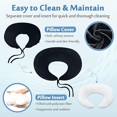 Miniatura 4 de AOSSA BBL - Almohada brasileña de levantamiento de glúteos después de la cirugía, cojín BBL para sentarse, dormir en cama, conducir dona, cojín de