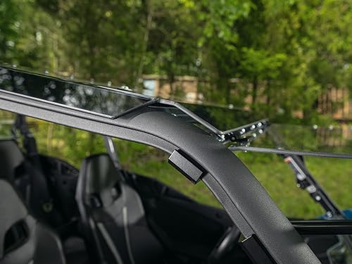 Miniatura 8 de SuperATV Techo UTV teñido oscuro para 2019+ Can-Am Maverick Sport 1000R DPS MAX  Policarbonato de 14 pulgadas  Bordes sellados para evitar fugas