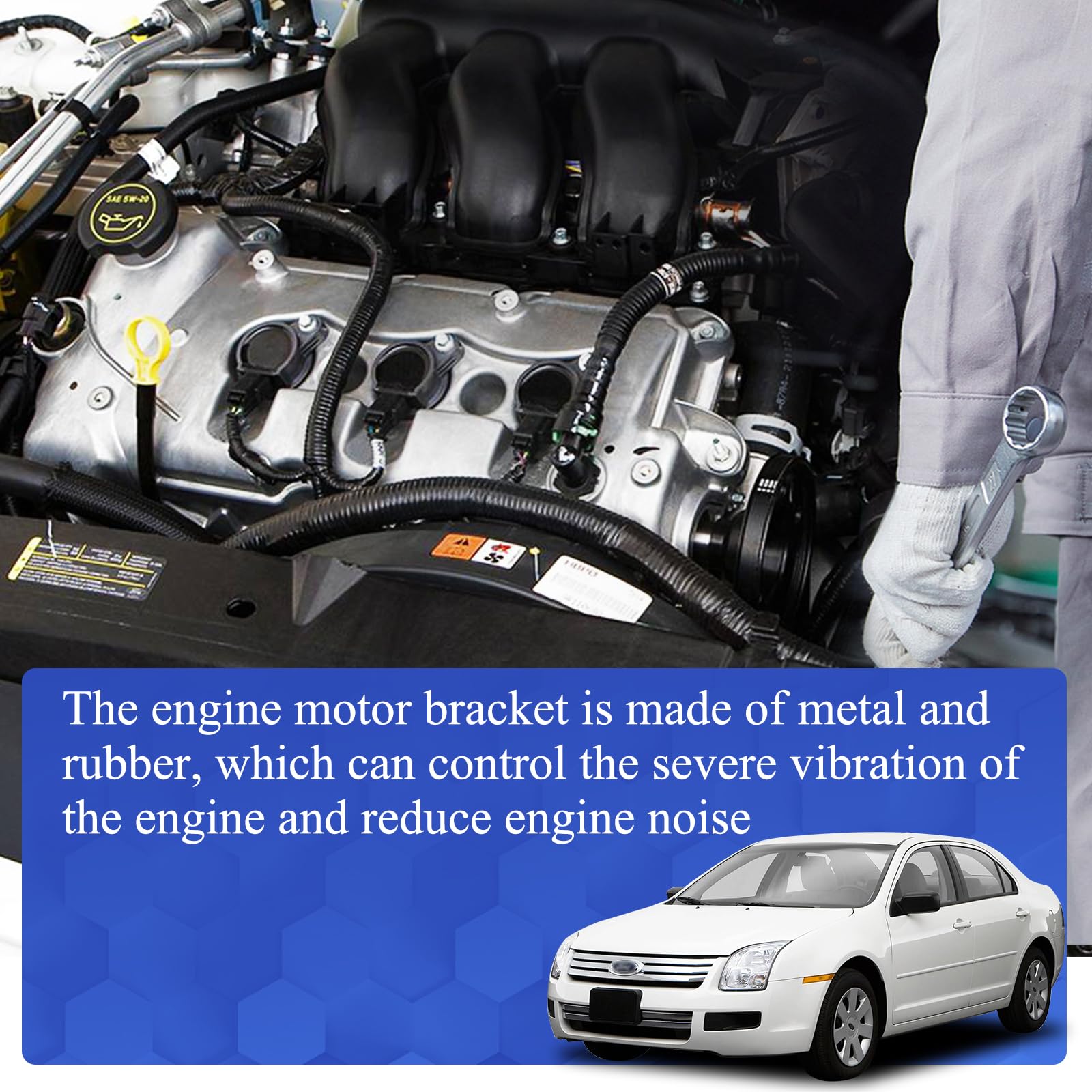 Lower Engine Torque Strut Shock Mount – Compatible With 2006 Lincoln Zephyr 3.0L V6