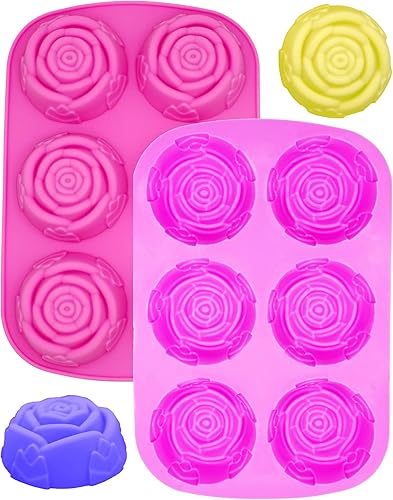 Molde de caramelo de silicona para decoración de pastel de rosas hecha a mano, jabón, pasteles, gelatina, chocolate, dulces, pudín, magdalenas,