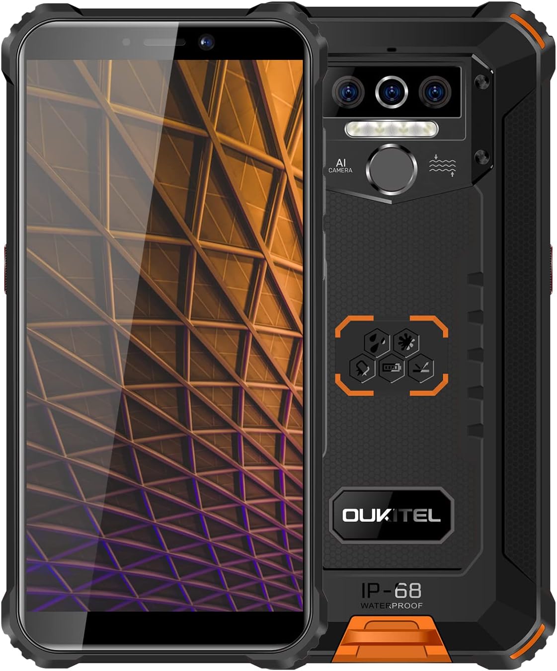 Best Deal Cheap 🛒 Oukitel WP5 Unlocked Rugged Smartphone - Face ID/Fingerprint IP68 Waterproof Android 10 Unlocked Cell Phone 4G LTE Dual SIM, 5.5inches 4GB 32GB Unlock(Orange) New Arrivals Oukitel WP5 Unlocked Rugged Smartphone - Face ID/Fingerprint IP68 Waterproof Android 10 Unlocked Cell Phone 4G LTE Dual SIM, 5.5inches 4GB 32GB Unlock(Orange)