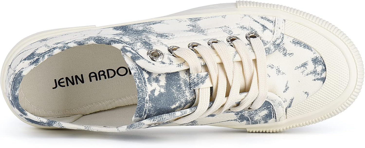 JENN ARDOR Women's Canvas Sneakers Low Top Lace-Up Classic Casual Shoes Fashion Comfortable for Walking - Image 4