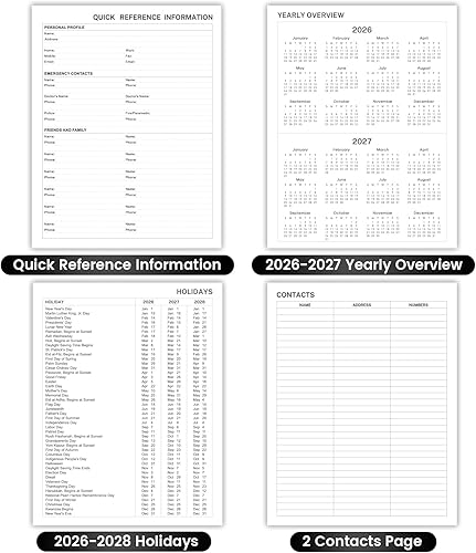 Miniatura 5 de Agenda 2024-2025  Agenda semanal y mensual 2024-2025, julio 2024 a junio 2025, 8 x 10 pulgadas, agenda semanal y mensual con página de notas