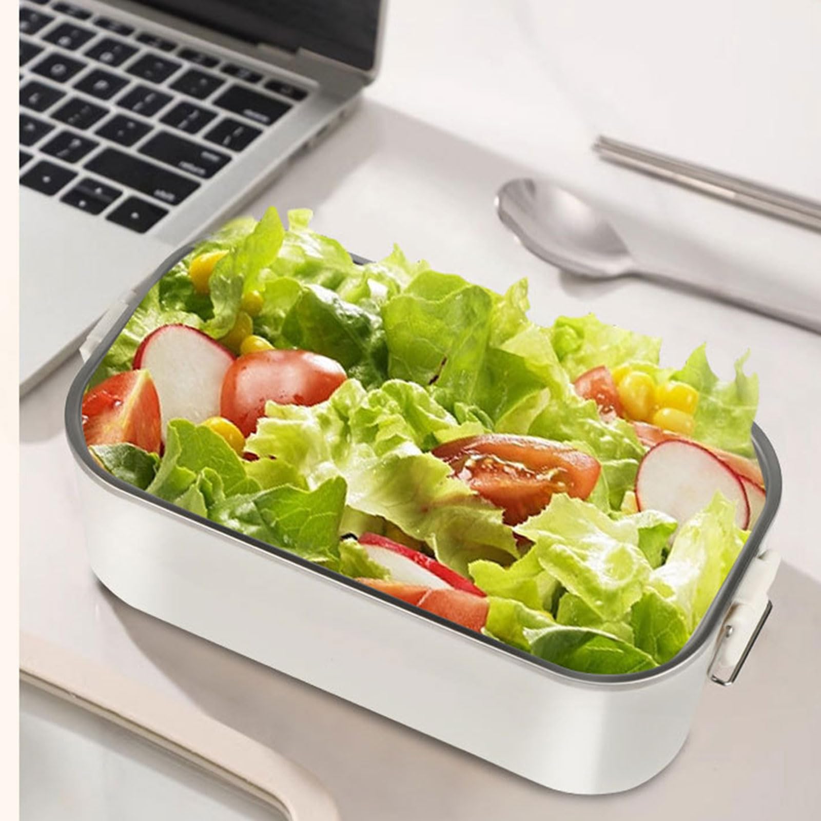 Récipient de préparation des aliments en acier inoxydable avec isolation thermique, design anti-fuite, idéal pour les voyages, le travail, les pique-niques, récipient isotherme en acier