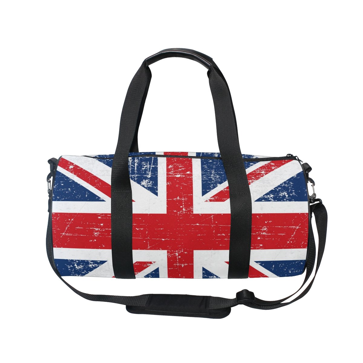 Use4 Retro Union Jack British Flag Travel Duffel Bag Sport Gym Luggage Bag for Men Women