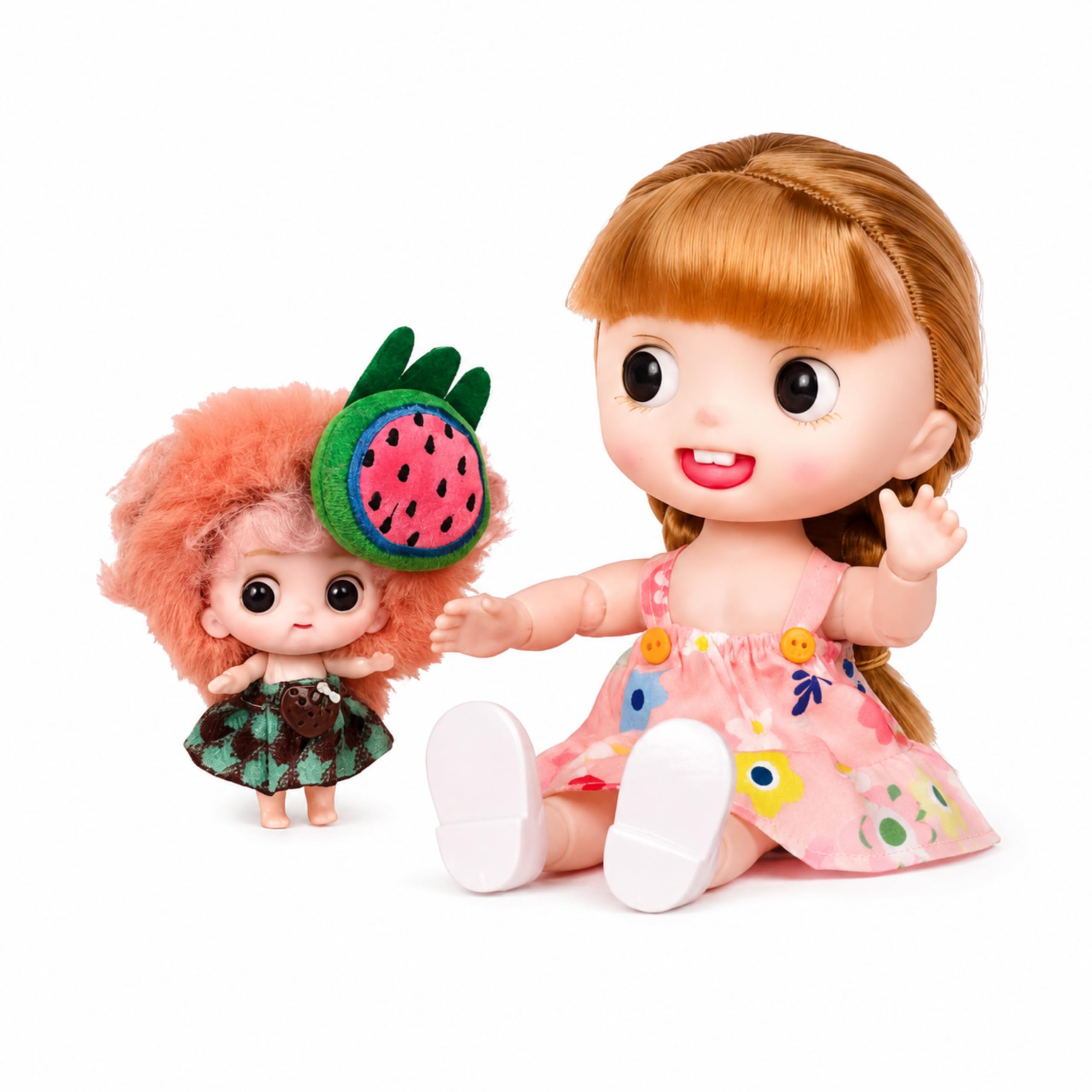アイドル Boss 9TOFLY MINI SPECIAL SET NestyFox Coco Fashion Doll (22 cm) with Big Eye Mini Doll Keychain