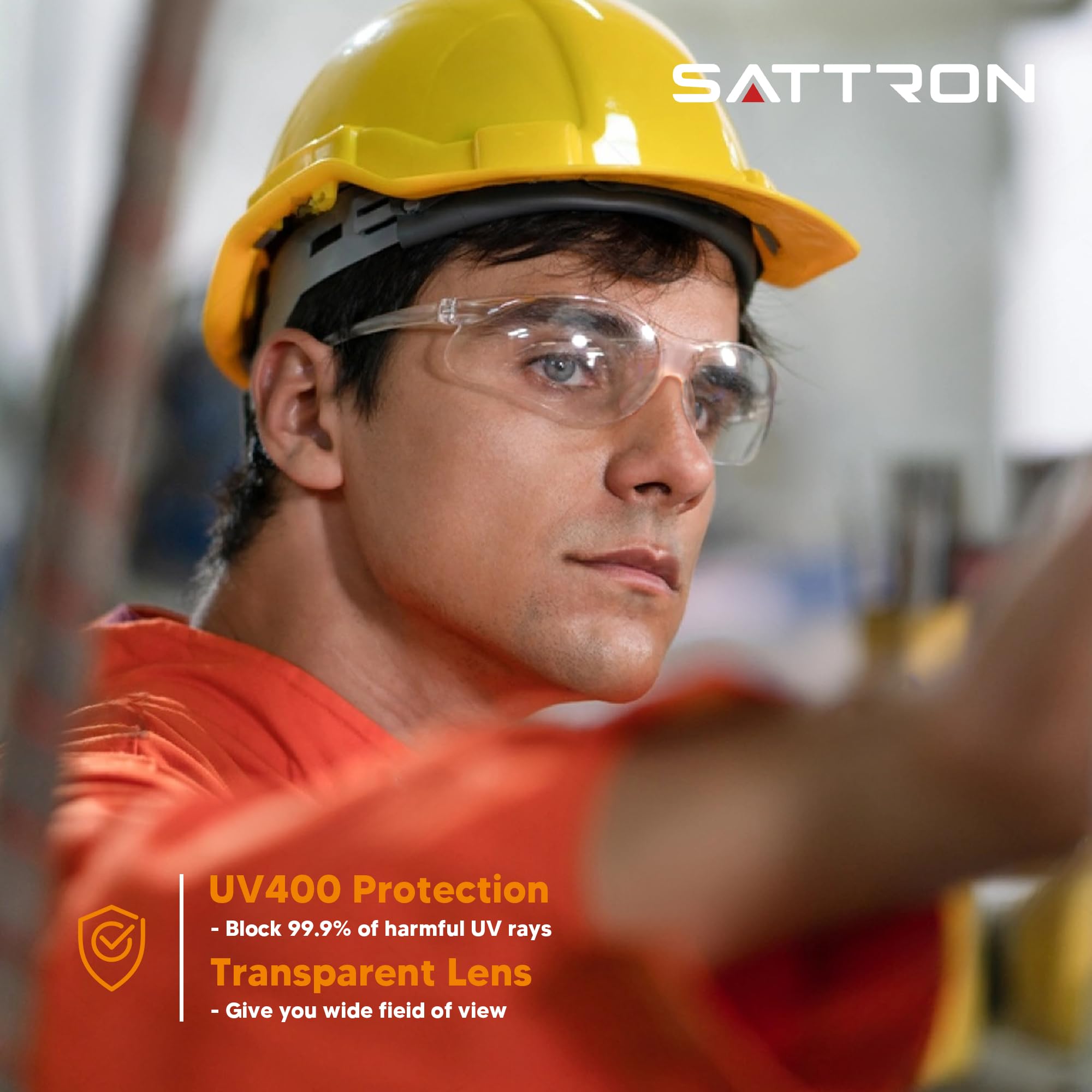 Paquete de 24 gafas de seguridad transparentes/tintadas, protección UV para hombres y mujeres