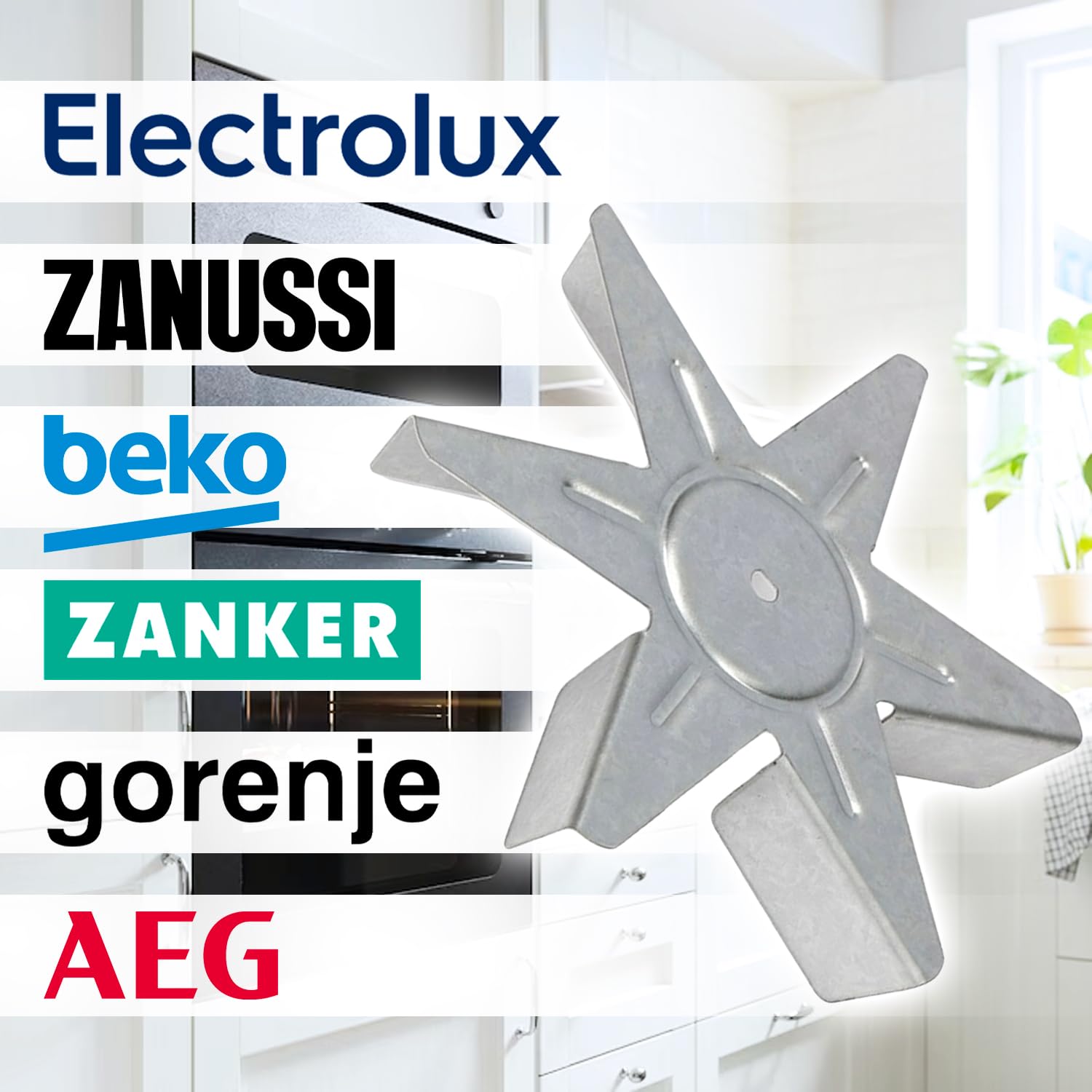 Śmigło wentylatora do silnika pieca сon Wymiary Ø150 mm H 20 mm dla Electrolux dla Gorenje dla Beko - 10 lat gwarancji - MONTERAL