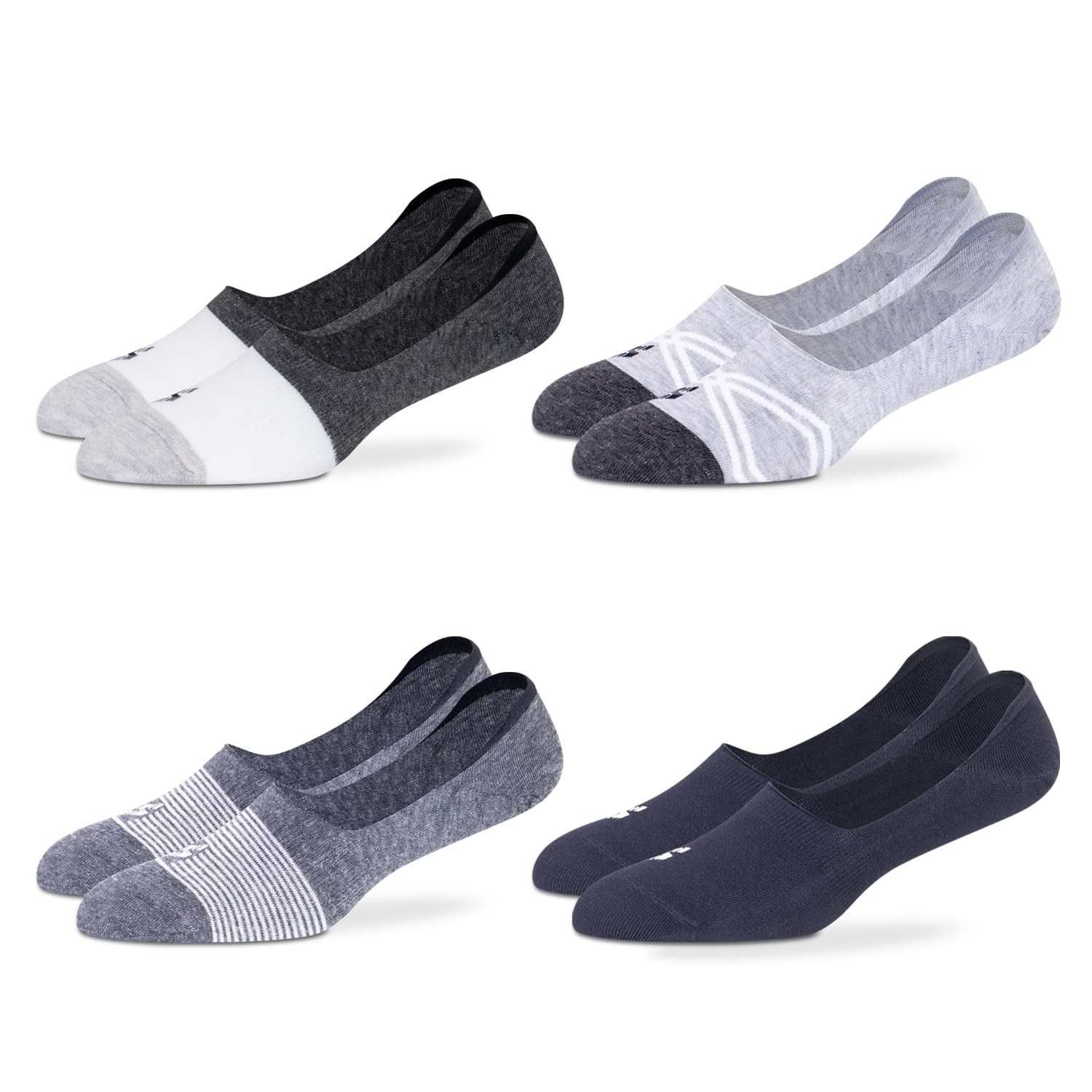 Low Cut No Show Loafer Socks For Men Combo, Made With Durable, Breathable, Anti Odour & Moisture Absorbent Combed Cotton with Anti Slip Grip, Ideal Socks For Summer (Pack of 4)