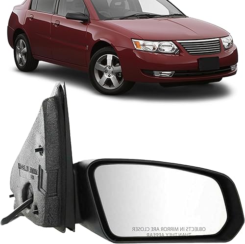 Miniatura 1 de Espejo lateral de repuesto para Saturn Ion 1 2 3 Sedan 2003, 2004, 2005, 2006 y 2007, lado del pasajero, incluye vidrio transparente, carcasa,