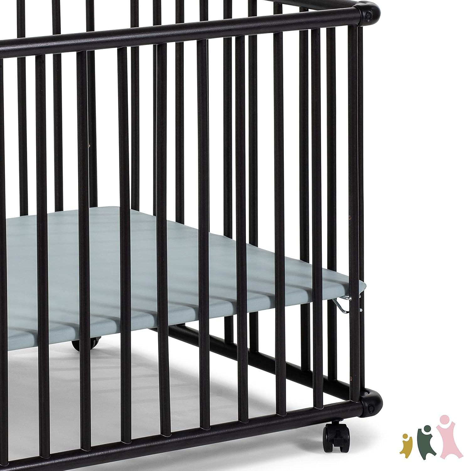 Geuther Parc Bébé en Bois Belami Plus – Hauteur Réglable – 76x97 cm – Avec Roulettes – Certifié TÜV – Idéal pour Dormir et Apprendre – Blanc