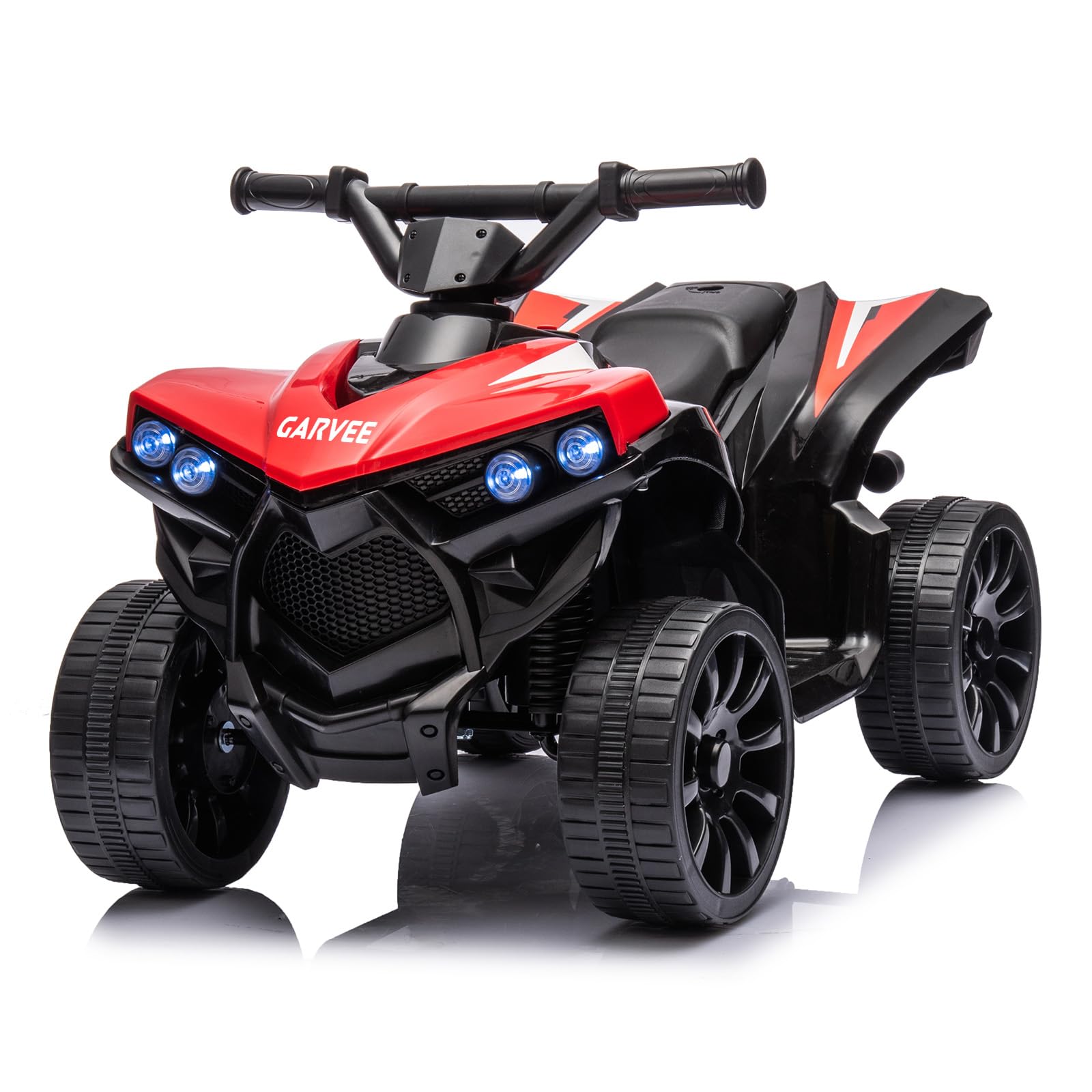 Kinder Elektroauto, Kinderauto Elektrisch mit Led-Beleuchtung, 4 rutschfeste Räder, Hupe, Musik, USB-Anschluss, 1,5–3 km/h, Geschenk für Jungen & Mädchen, Kinderfahrzeug für Kinder 3-8 Jahre Alt