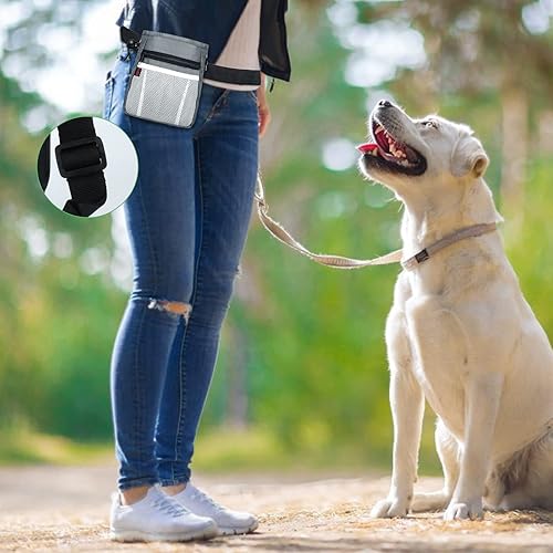 Miniatura 7 de Bolsa de Golosinas para Perros - 3 Formas de Usar Bolsas de Golosinas para Entrenamiento de Mascotas y 2 Piezas de Clicker para Entrenamiento de