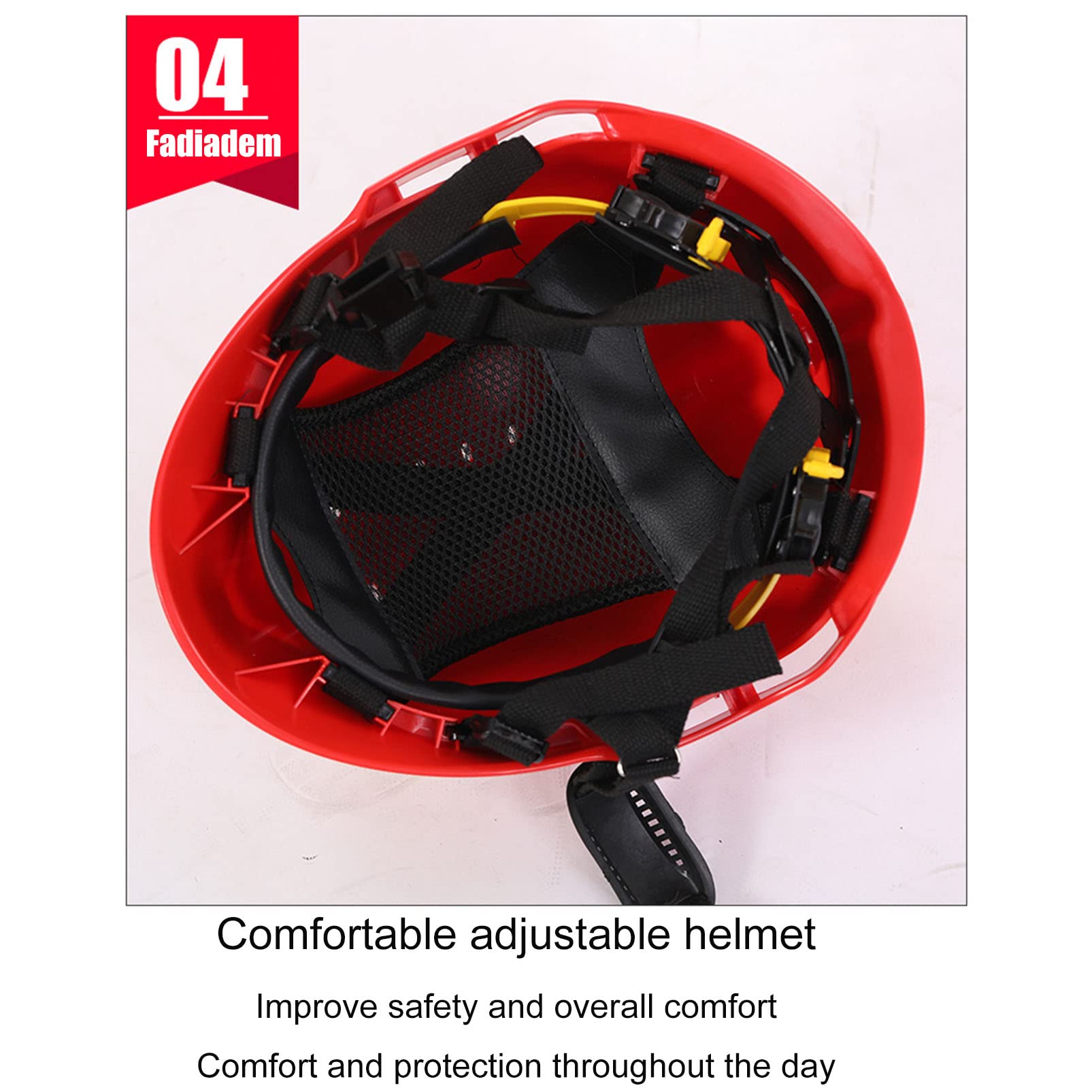 Cascos de Seguridad de Rescate de Emergencia Casco Duro, Casco de Bombero Equipo de protección Personal, Casco de Rescate antiimpacto con Faro y Gafas