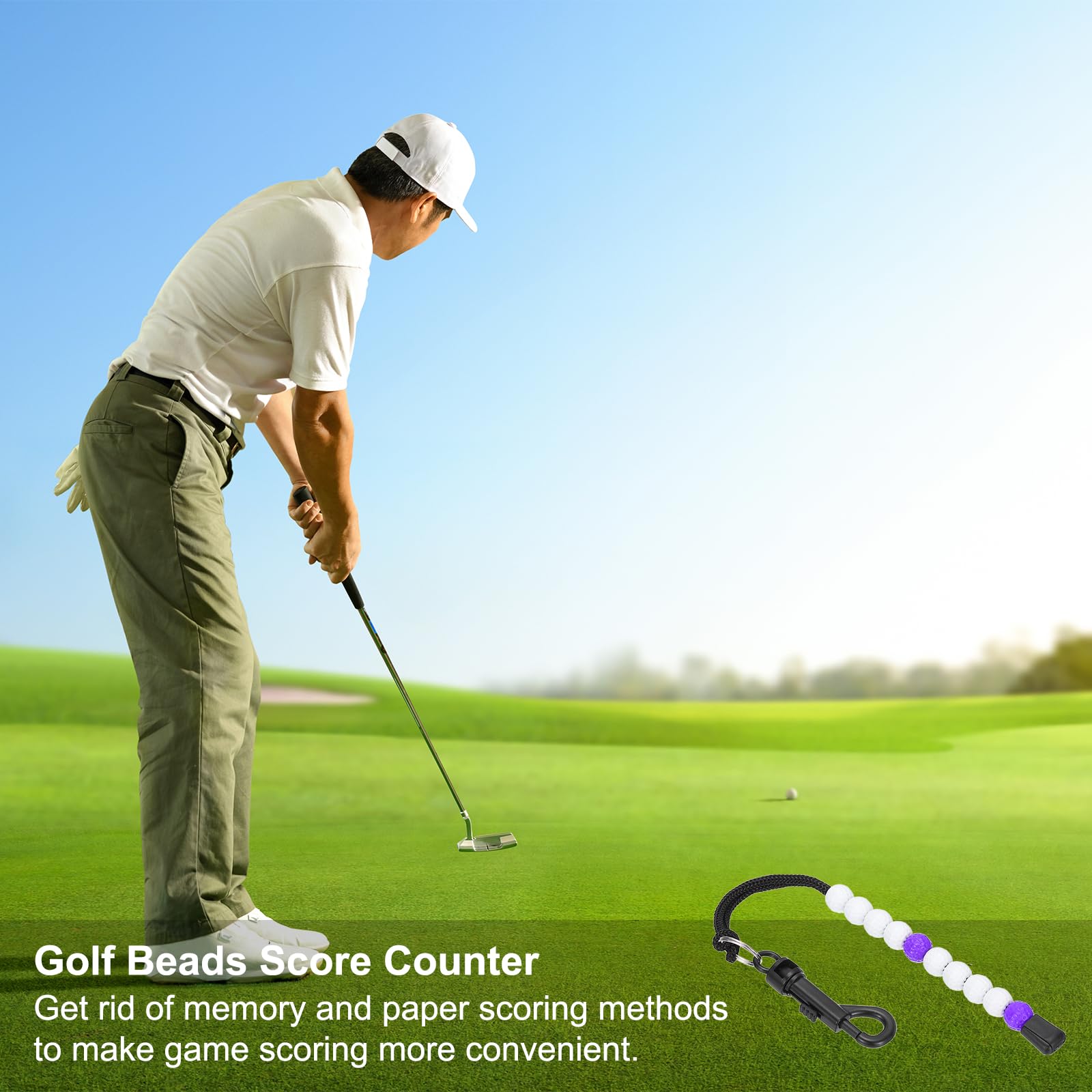 PATIKIL Golf Perline Punteggio Contatore 2pz con Clip Accessori