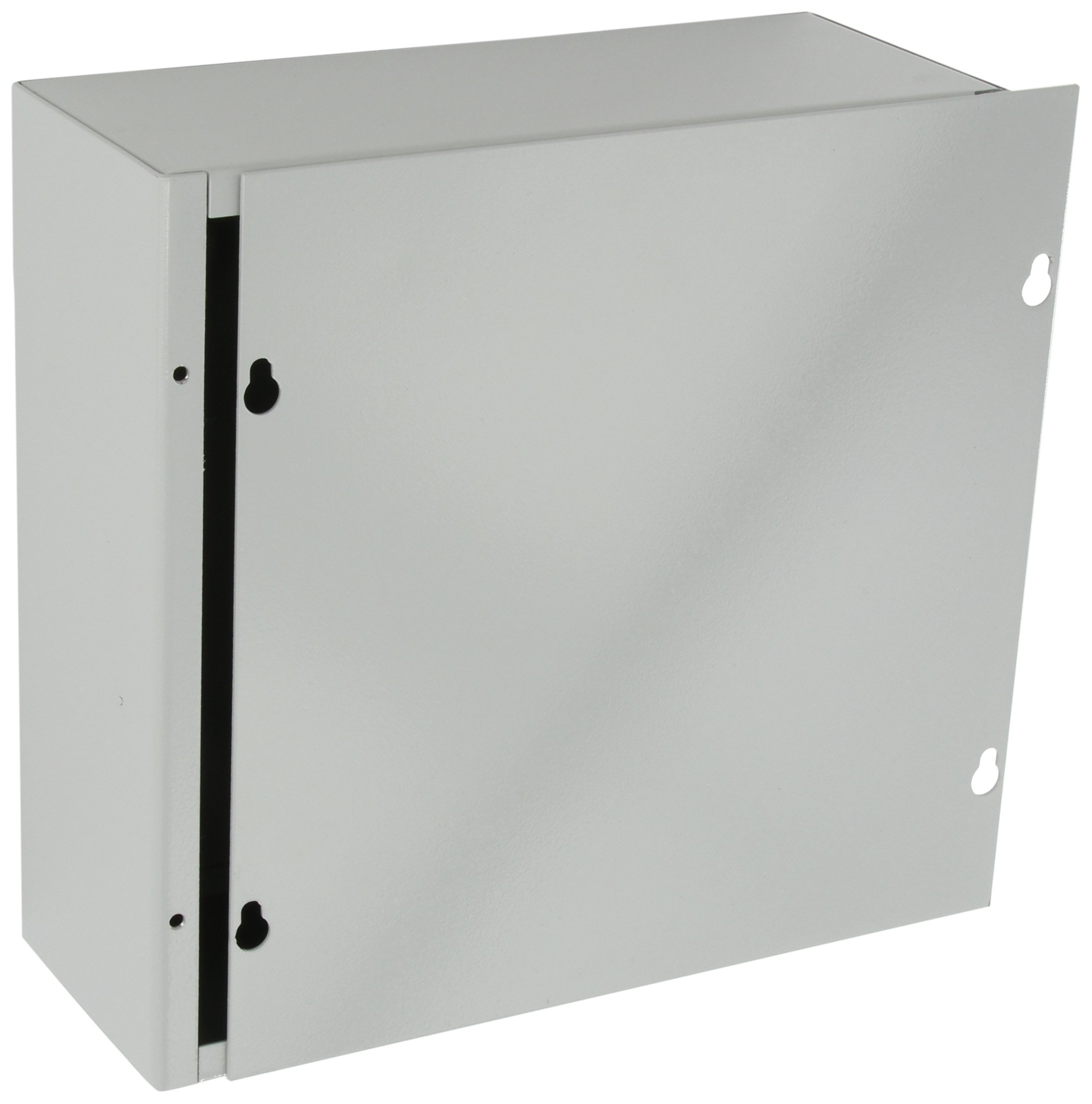 BUD Industries JB-3960 Steel NEMA 1 Sheet Metal Junction Box 10" L x 10" W x 4" D, Gray