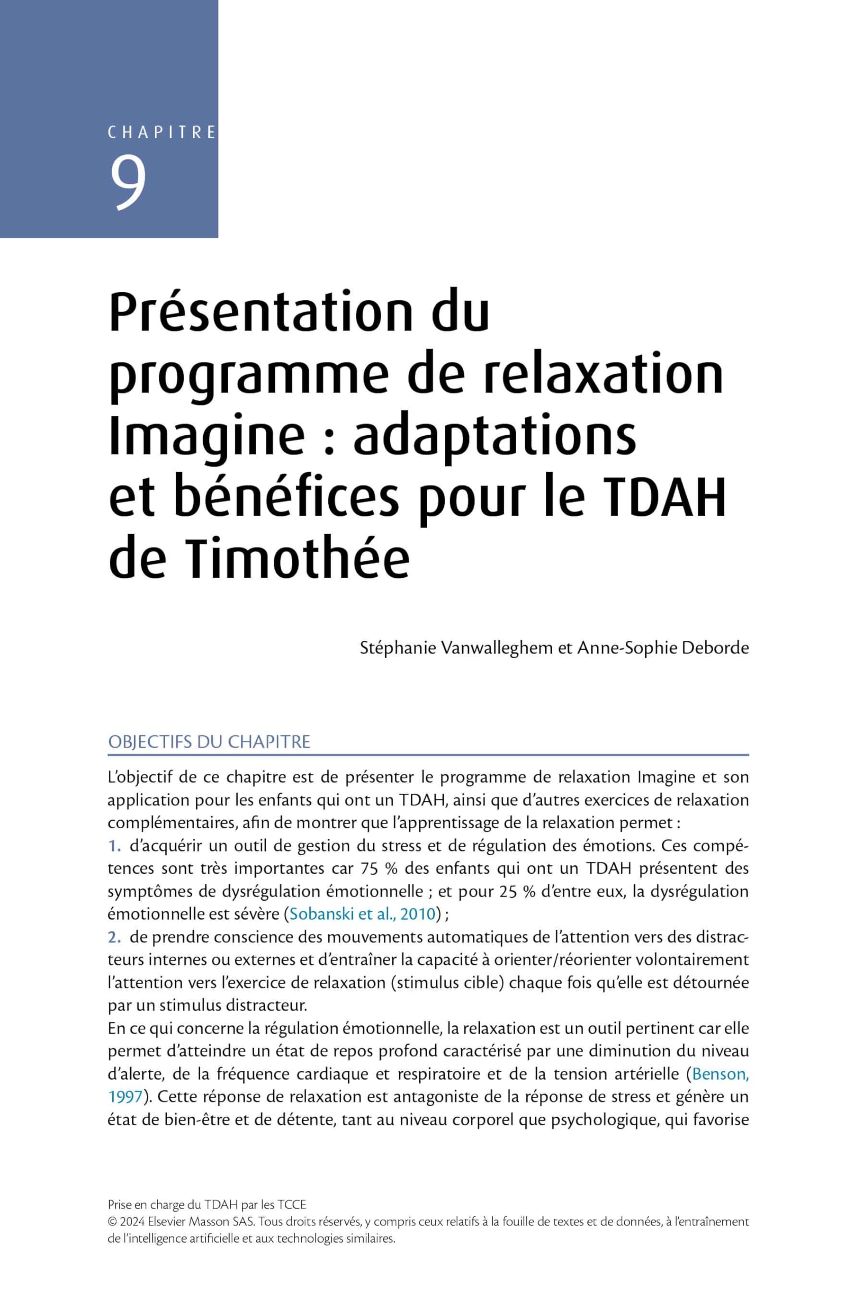 Prise en charge du TDA/H par les TCCE: De l'enfance à l'âge adulte