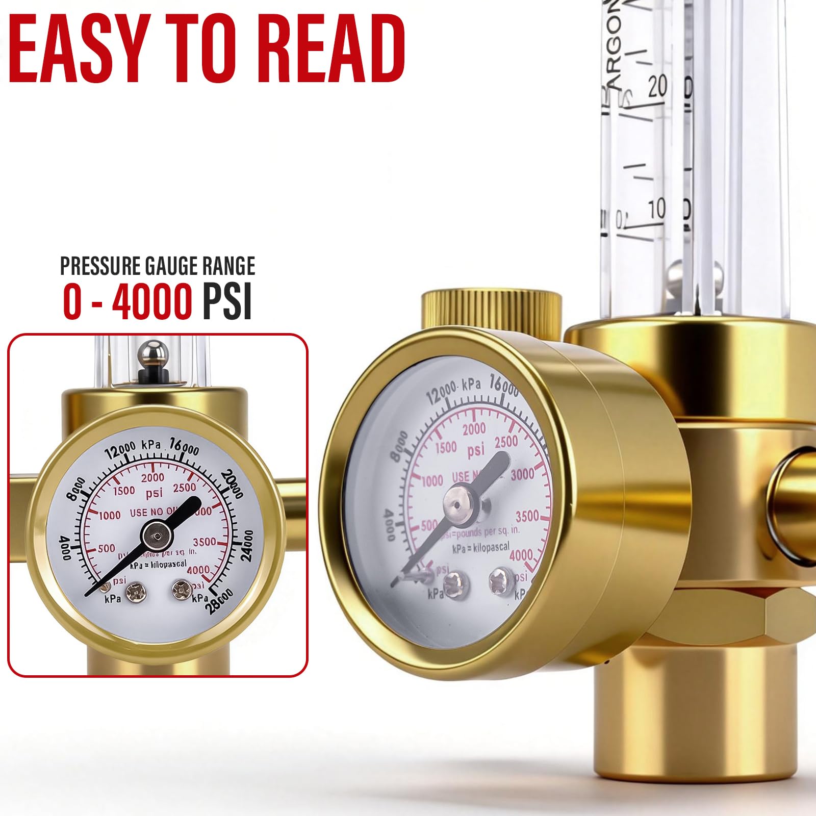Regulator argonu CO2, miernik przepływu argonu, regulator gazu do spawania Mig Tig z wężem gazowym 10FT