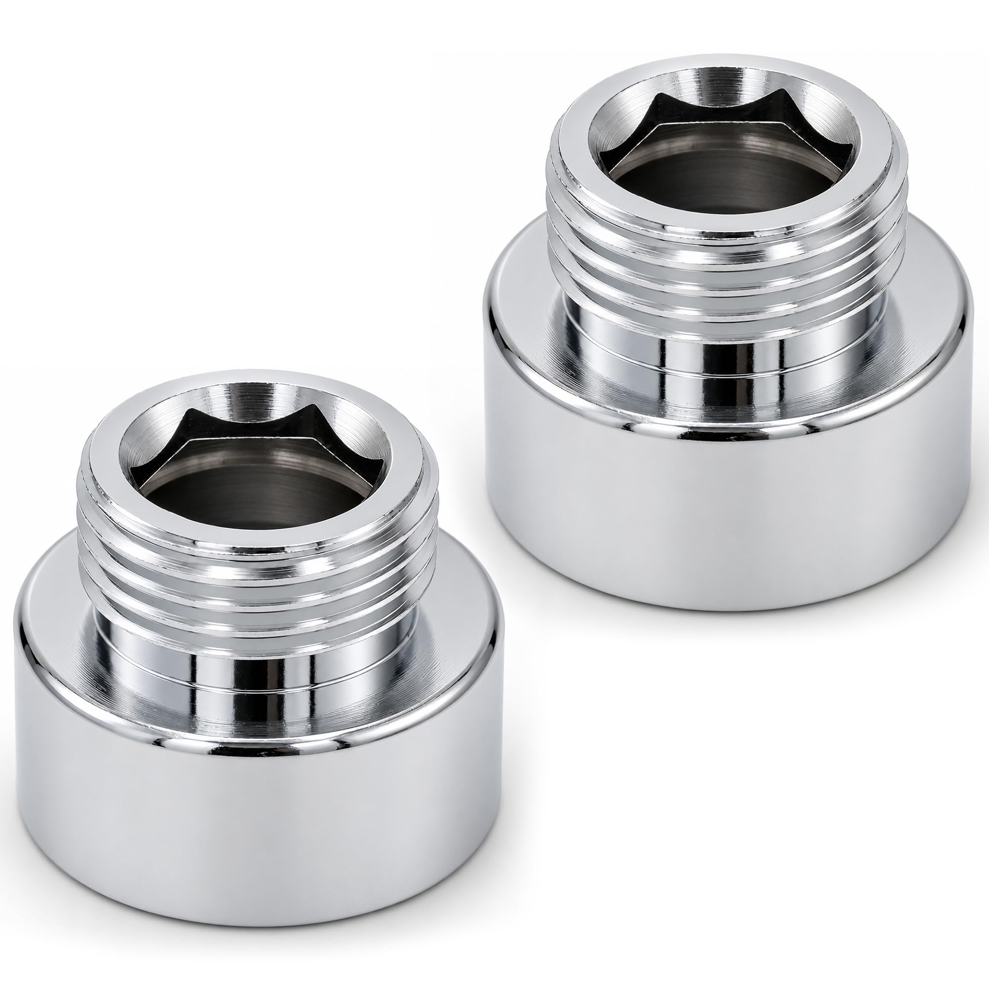2Pcs Shower Hose Head Adaptor 3/4Inch Female To 1/2Inch Male Pipe Fitting
