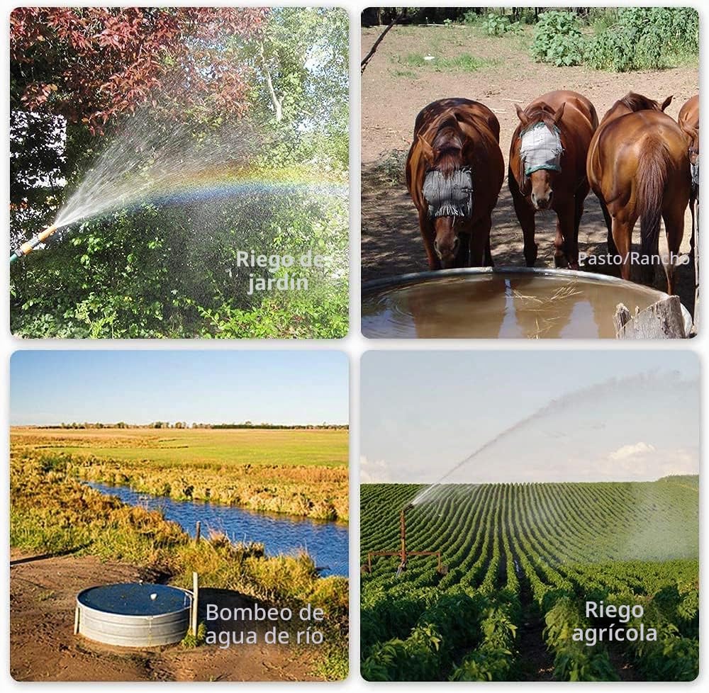 DCHOUSE Bomba Sumergible De Acero Inoxidable De 12 V, Elevación Máxima De 230 Pies, Bomba Sumergible Máxima De Agua De Pozo Profundo De 100 Pies, Bomba De Agua Con Energía Solar