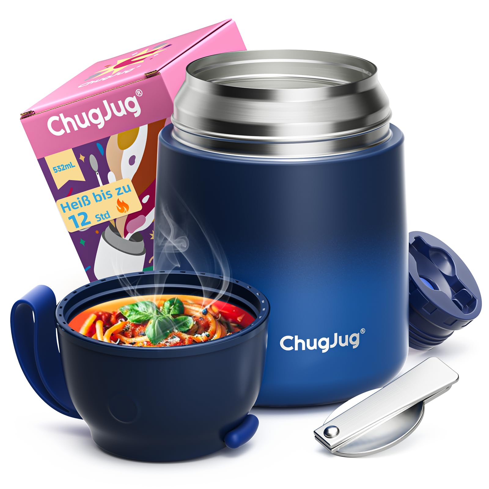 Thermo for Hot Food | 18 oz Food Thermo with Spoon, Leakproof Soup Thermo