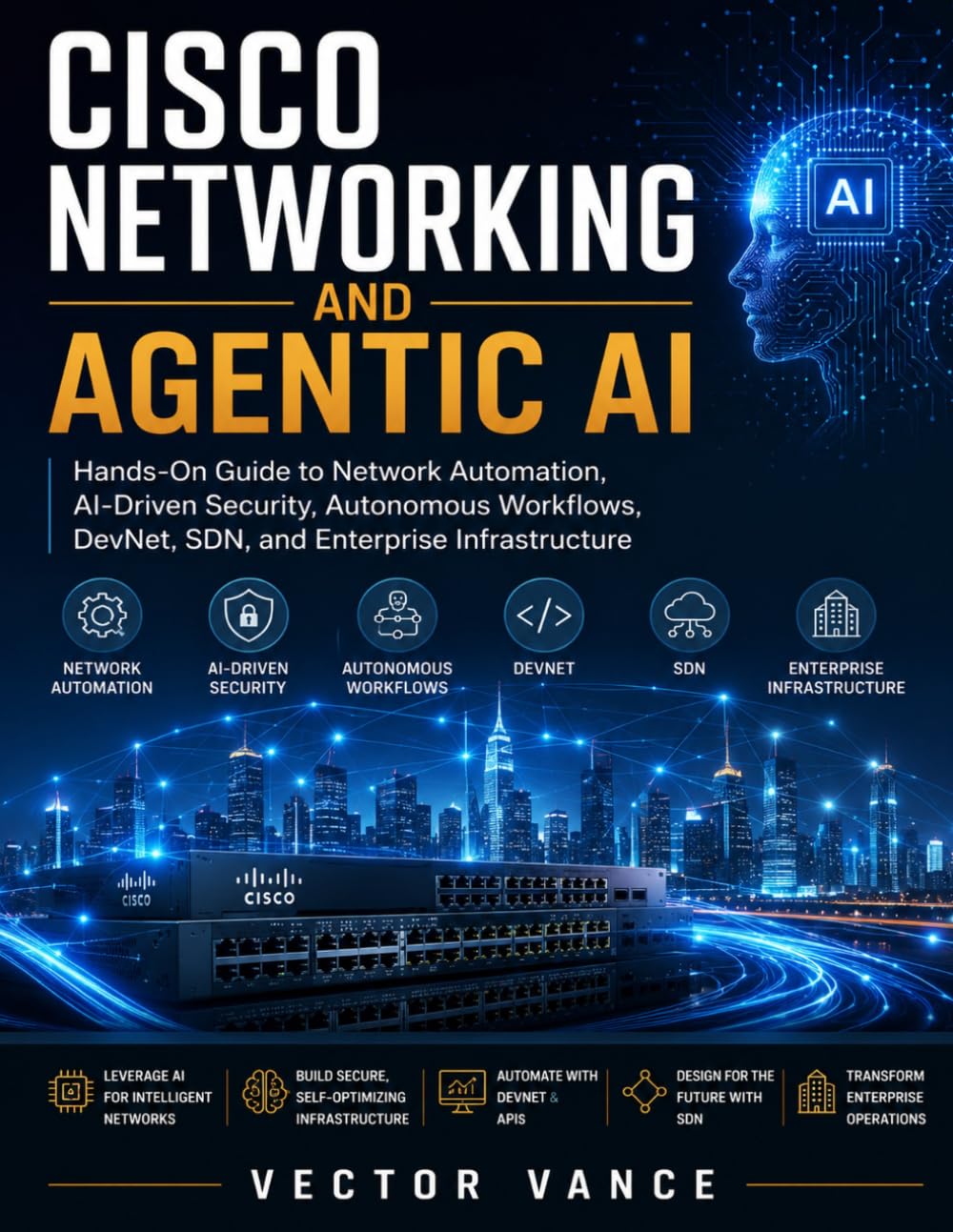 Cisco Networking and Agentic AI: Hands-On Guide to Network Automation, AI-Driven Security, Autonomous Workflows, DevNet, SDN, and Enterprise Infrastructure (DevTech series)