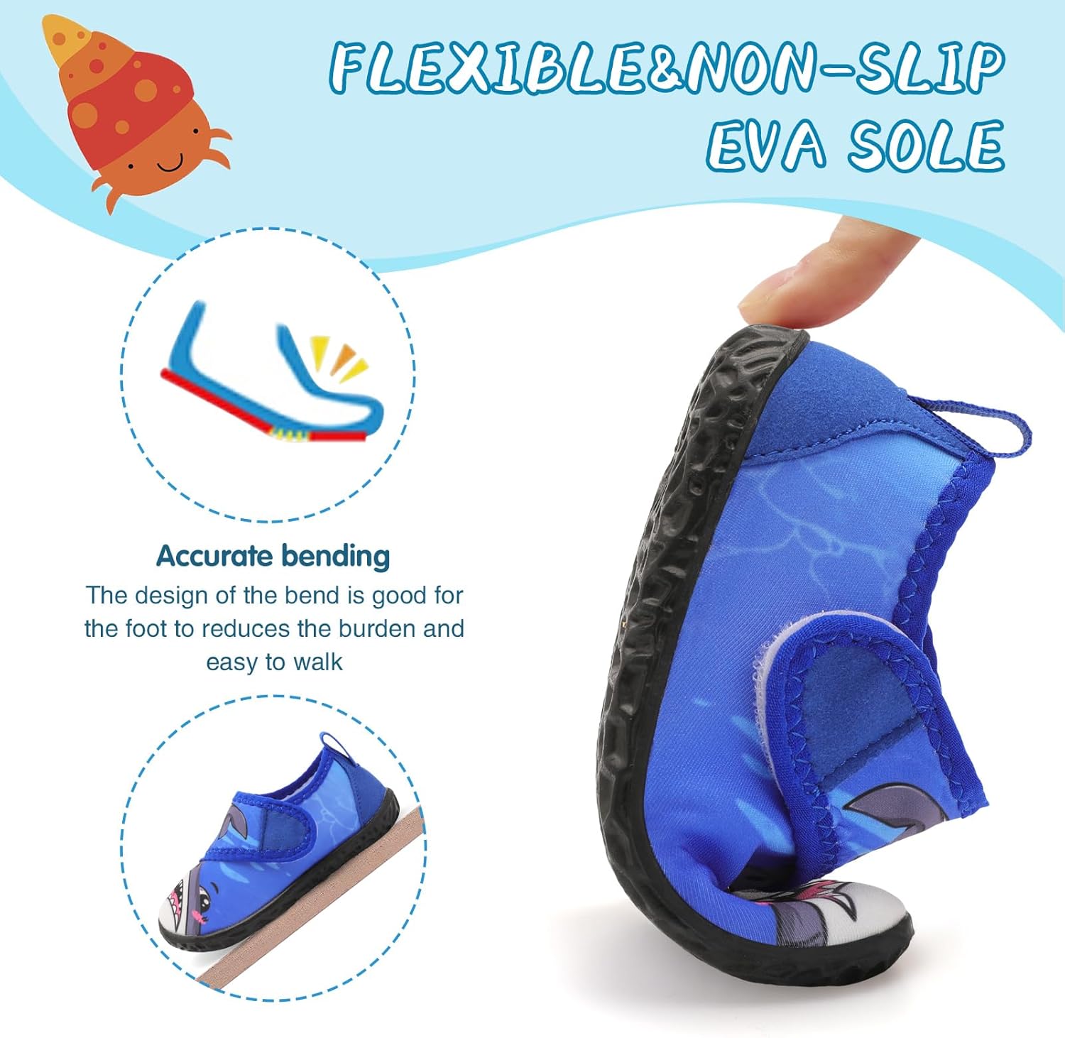 shopUAL Toddler Water Shoes Girls Boys Barefoot Aqua Socks Kids Cute Quick Dry Non-Slip Swim Shoes for Beach Pool Surf - Image 5