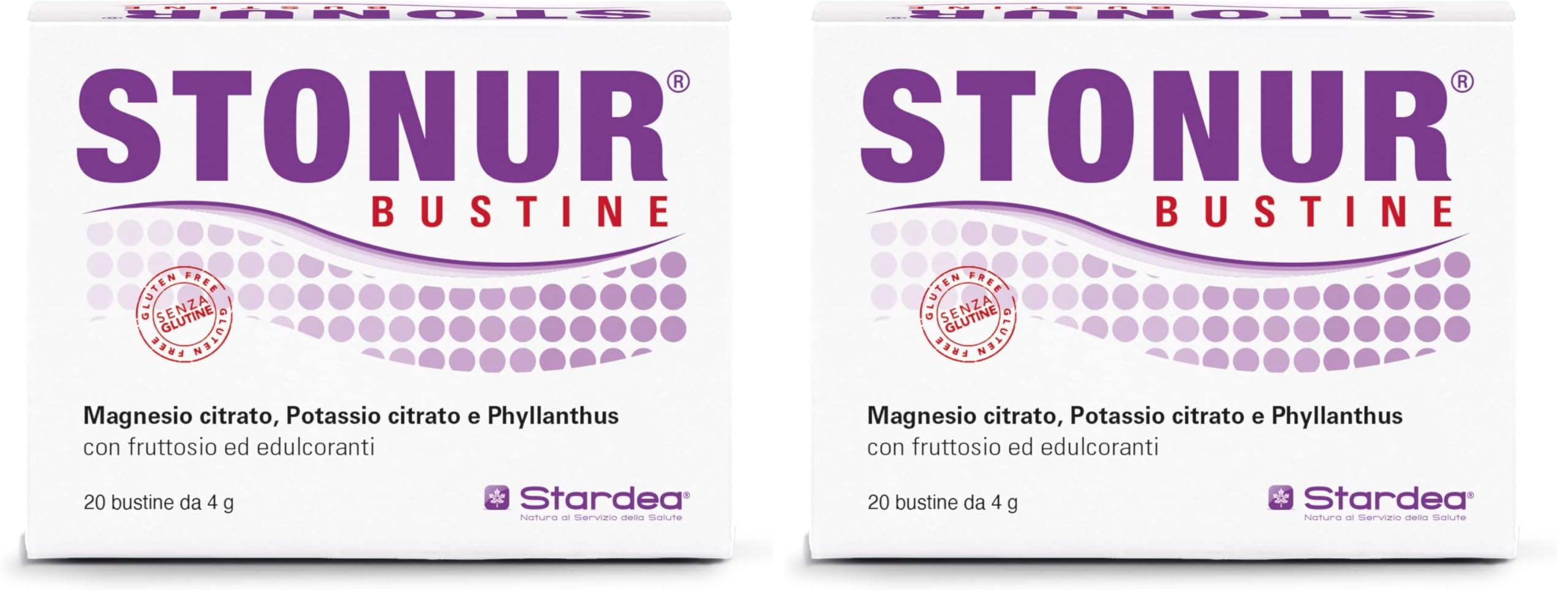 Stardea STONUR, Calcoli, Apparato Urinario, Citrati, Phyllanthus, Vitamina B6, Senza Glutine, 20 Bustine (Confezione da 2)