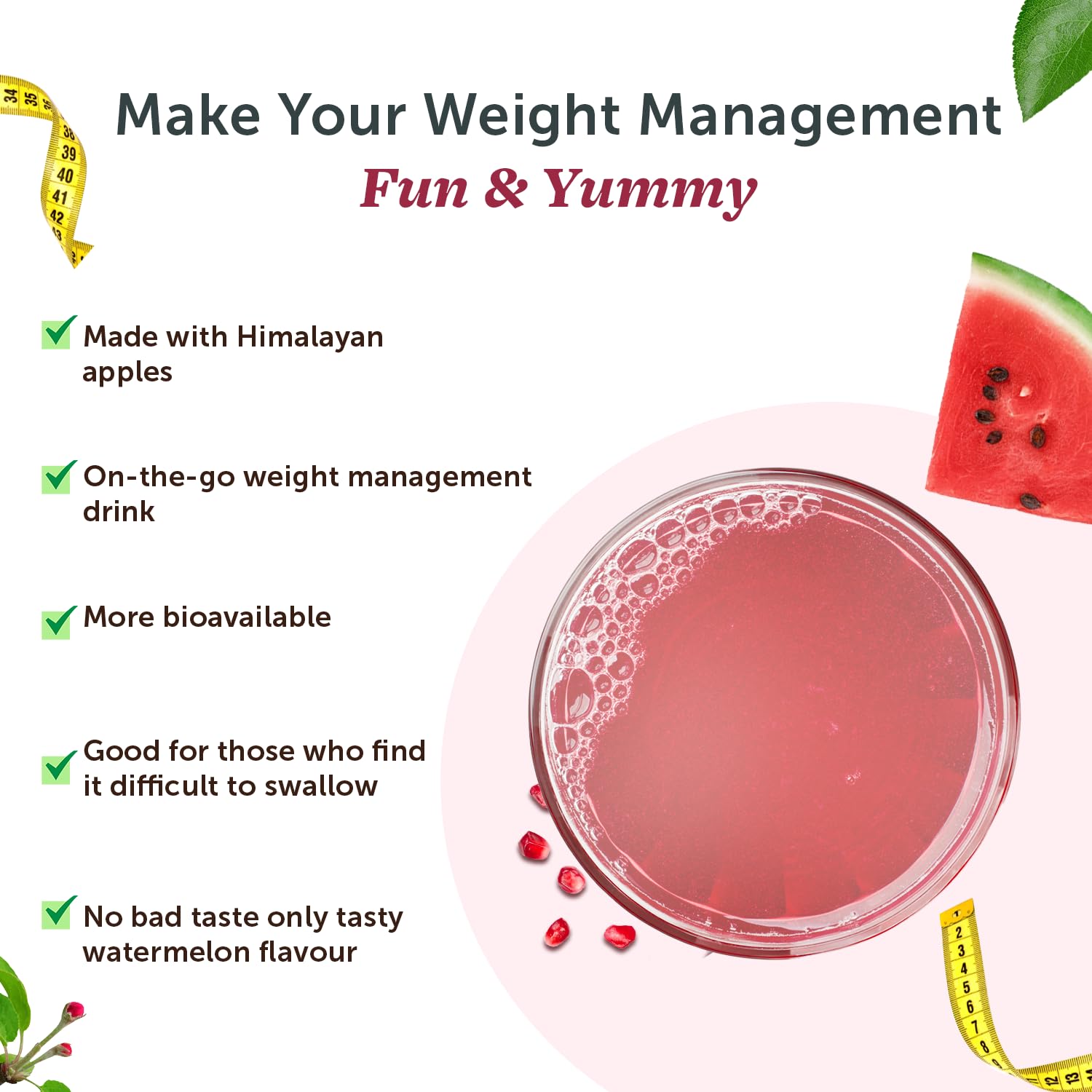 Neuherbs Apple Cider Vinegar with Mother Effervescent Tablet | Weight Loss Supplement with Vitamin B6 & B12 | Zero Added Sugar | Easy To Carry & Consume| For Men & Wome | 20 Tablets,Watermelon Flavour 2