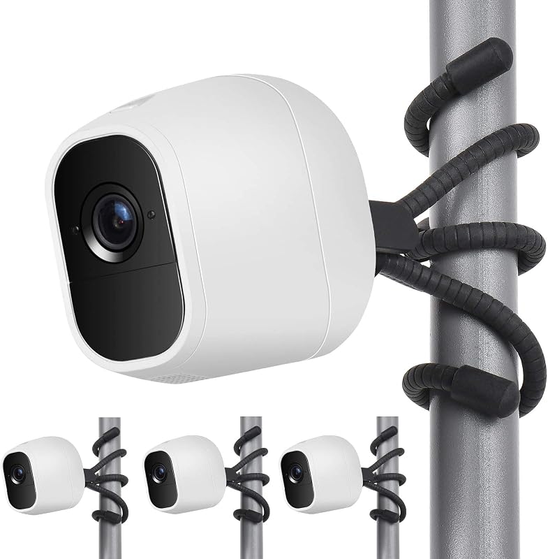 Uogw 3 Pack Flexible Tripod Compatible with Arlo Pro 4/Pro 2/Pro,Arlo Ultra,Arlo Baby,Arlo Pro 3,Arlo Go,Arlo Pro 5S 2K,Go 2,Wall Mount Bracket,Attach Your Arlo Home Security Camera Everywhere-Black