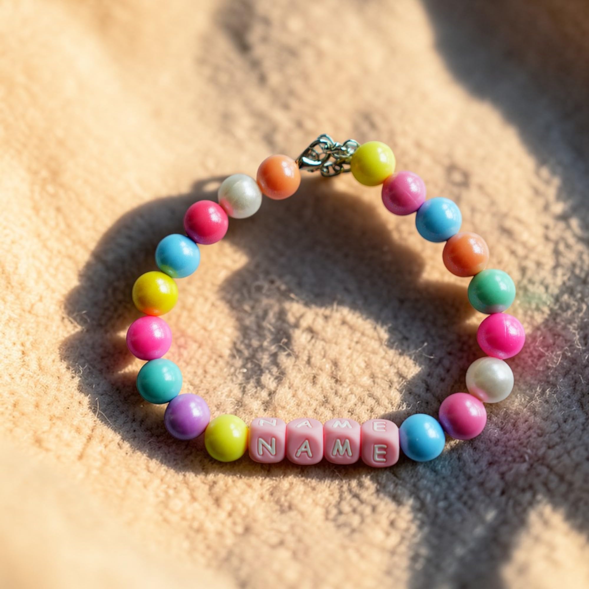 Collare per cani con perline in silicone personalizzato con nome, gioiello per animali domestici, collana per cani color caramella, braccialetto dell'amicizia, regalo per cani, gatti, amanti degli