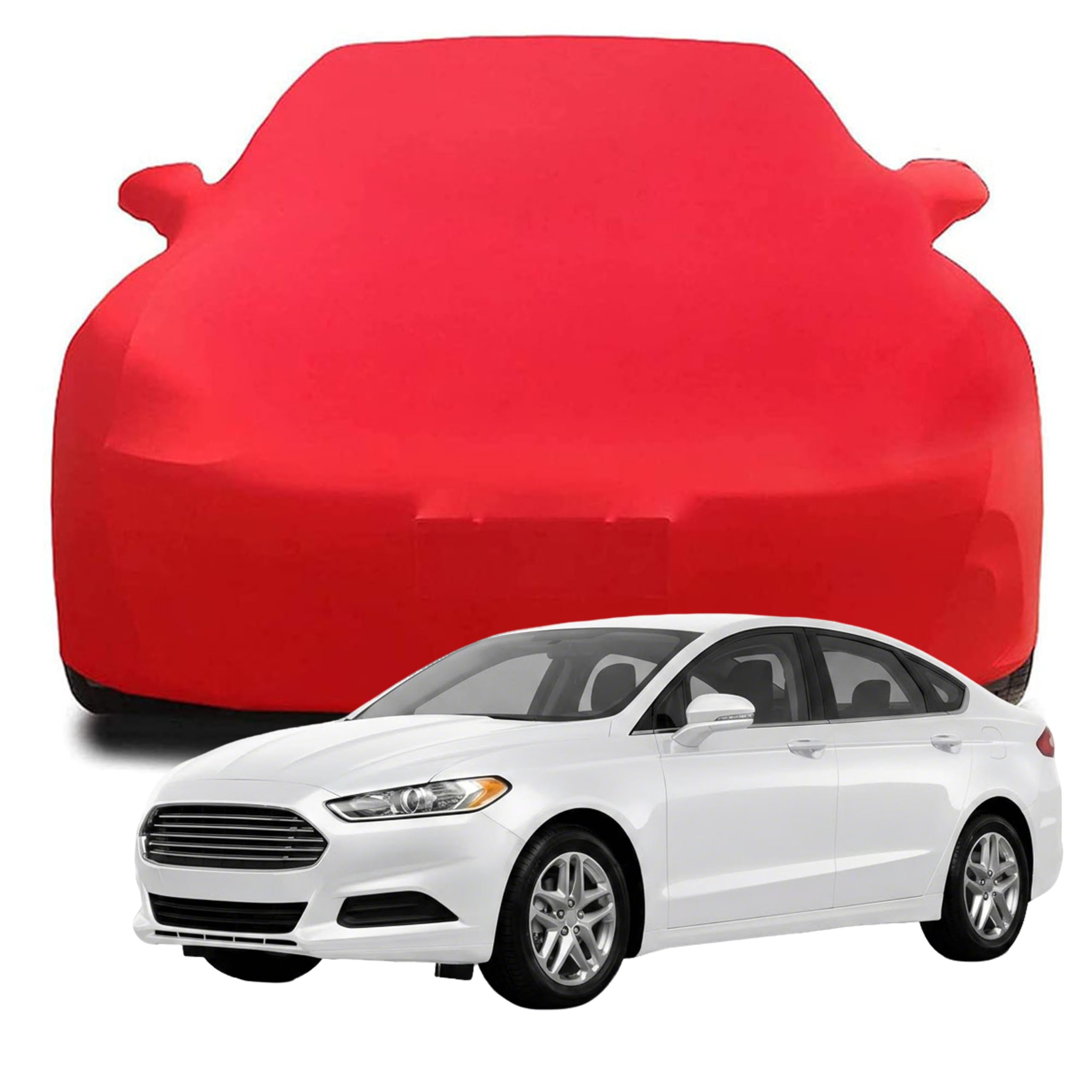 Funda Coche para Ford Fusion SE Sedan 2013 2014 2015 2016 | Stretch, Suave, Resistente, Transpirable, Polvo, Proteccion Tejido Elástico Cubre Coche