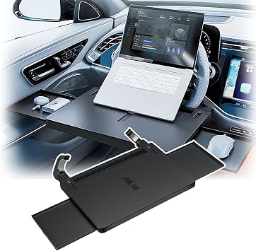 Car Steering Wheel Tray Desk for Suzuki Jimny SX4 Swift Vitara Kizashi Ignis Livio SCross, Portable Clip-On Car Table | Adjustable Anti-Slip Vehicle Desk for Eating, Laptop, Work