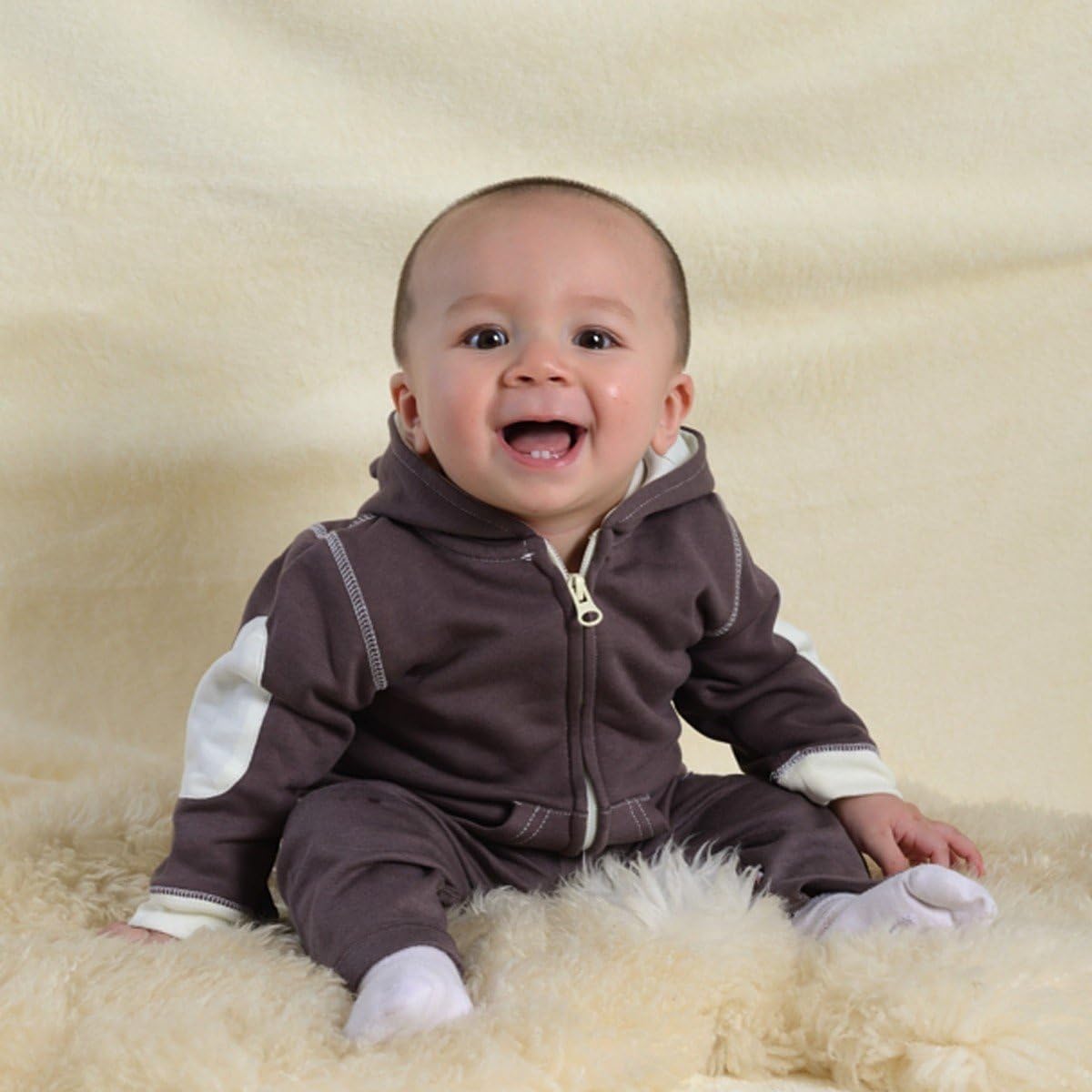 Babysoy Baby & Tot Boys Bunny Ears Fleece Hoodie Jacket (6-12 Months, Ocean)