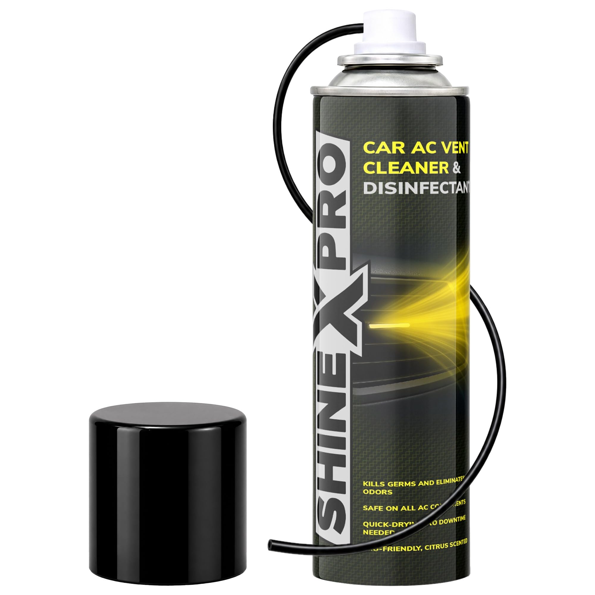 ShineXPro Car AC Vent Cleaner & Duct Cleaner - AC Vent Cleaner for Car Removes Odour, Dust & Bacteria - AC Cleaning Spray Foam Deep Cleans Air Vents - 300ml Bottle Cleans a Full Car, Citrus Scented