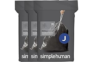 simplehuman Code J Compatible 60 Count Odorsorb Trash Custom Fit Bags