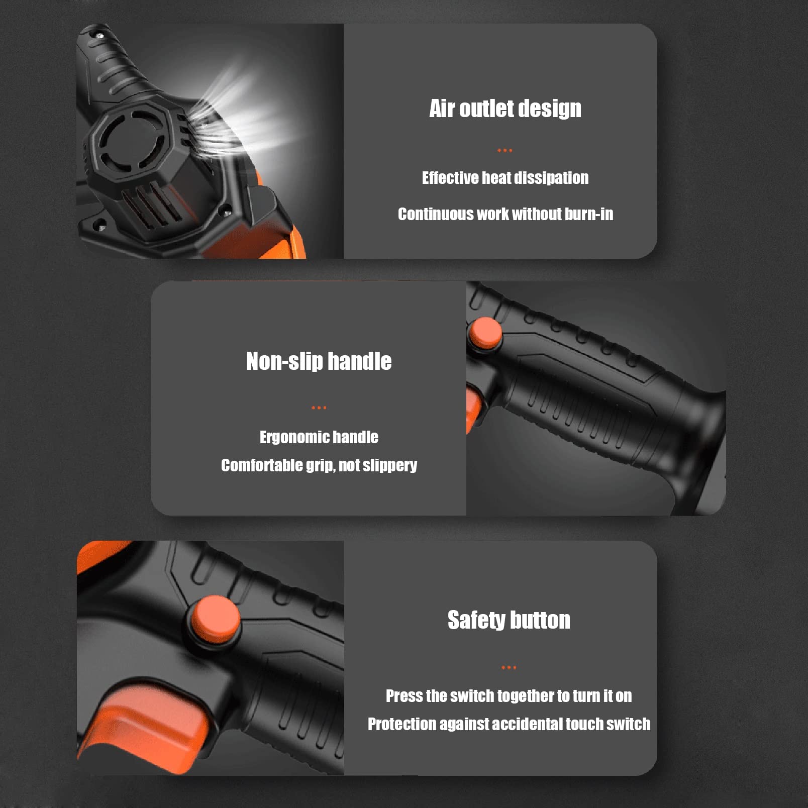 4 Pulgadas Mini Motosierra Batería Sin escobillas,Sierra Eléctrica Inalámbrica Portátil,con Batería Recargable para Cortar Madera, Tijeras De Podar, Patio, Hogar y Jardín(2 Cadena,2 Bateria)