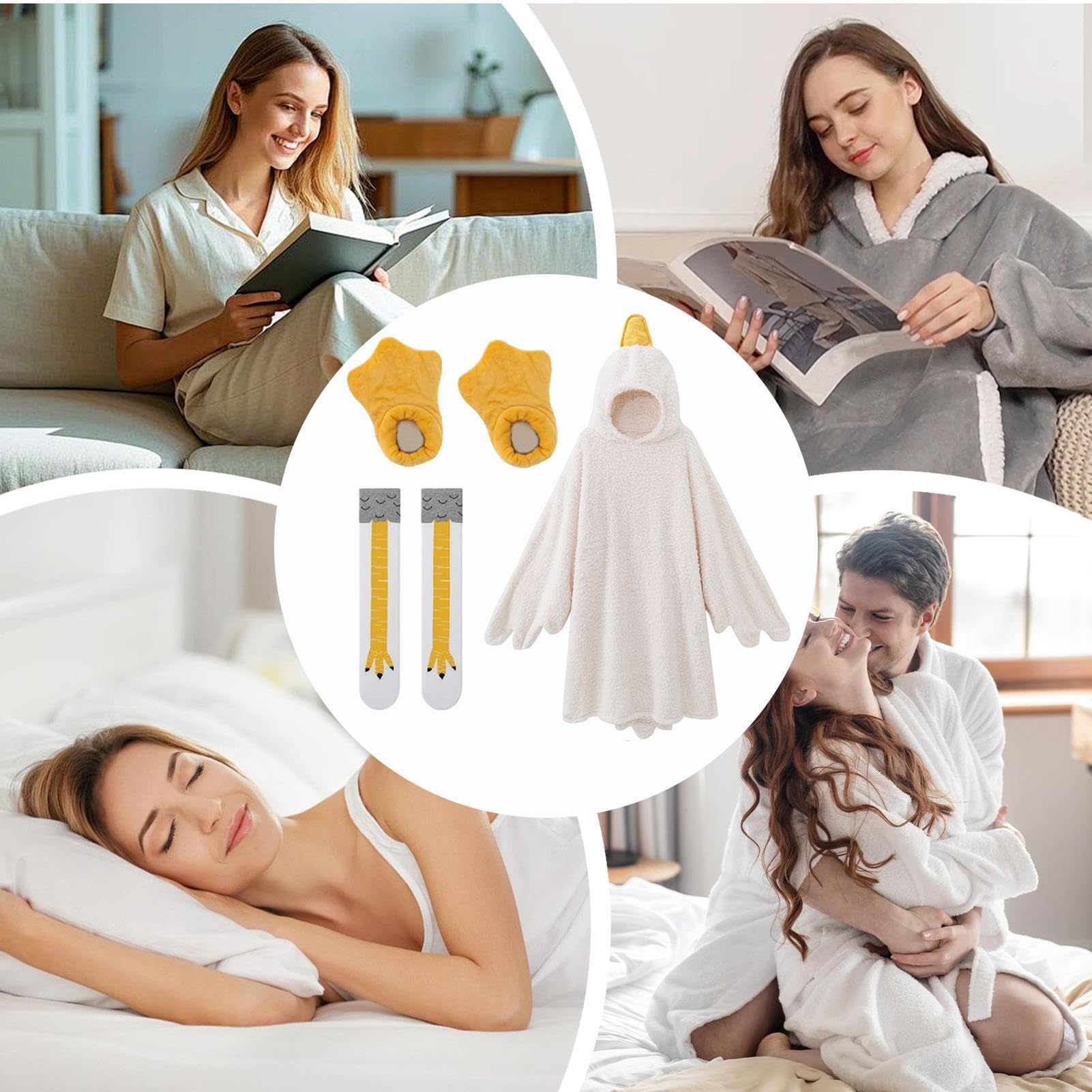 Pigiama intero con anatra e cappuccio, coperta indossabile, costume cosplay | Graziosa coperta con cappuccio per bambini, per la camera da letto, la casa, il