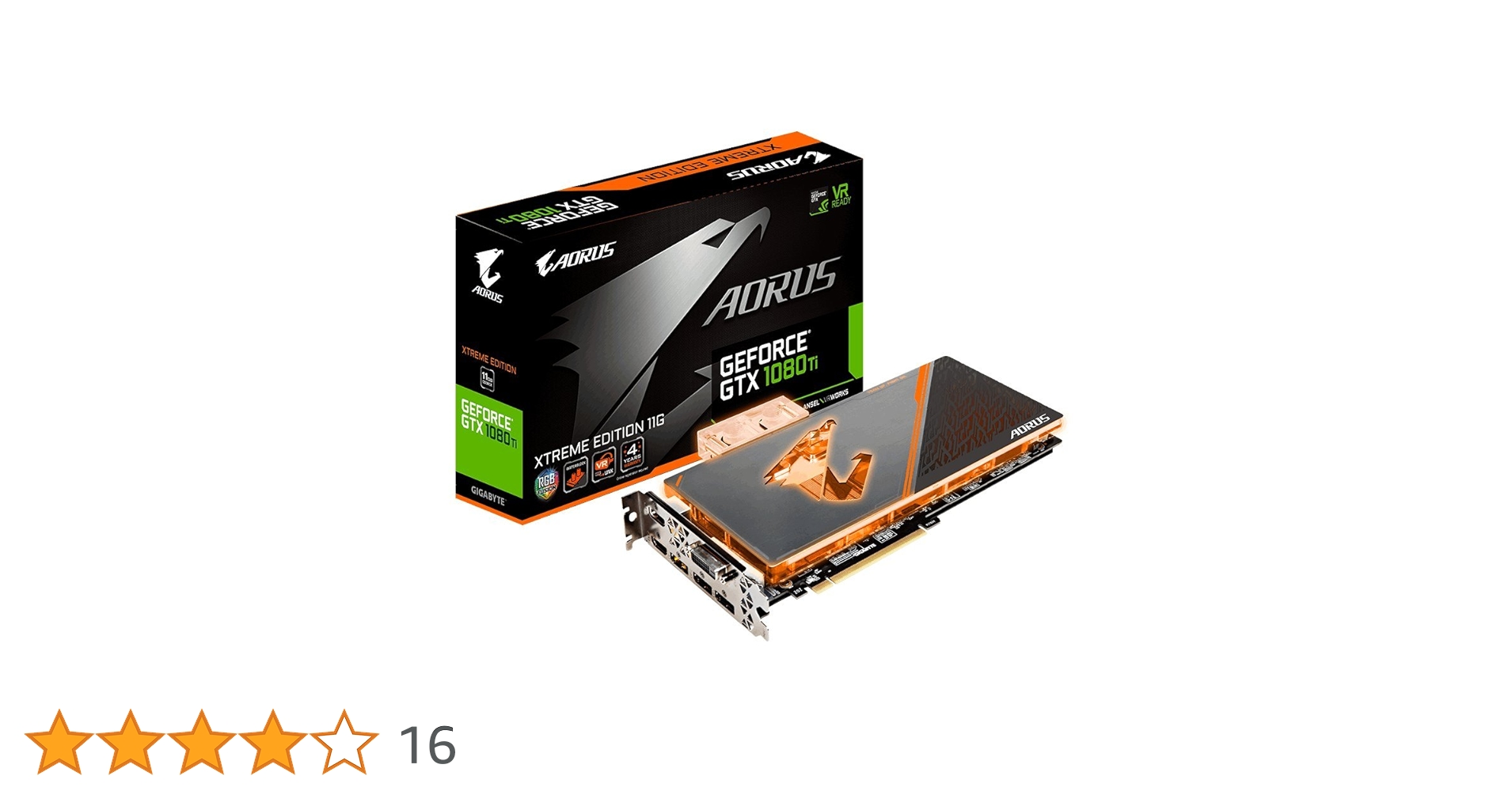 Amazon | Gigabyte GVN108TAORUSXWB11GD Aorus Geforce Gtx 1080 Ti