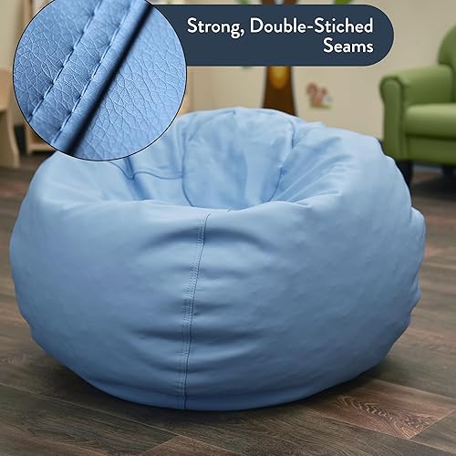 Miniatura 4 de Children's Factory, CF610-076 - Puf Go2 de 26 pulgadas, color cielo, asiento flexible para niños para rincón de lectura, guardería, sala de juegos,