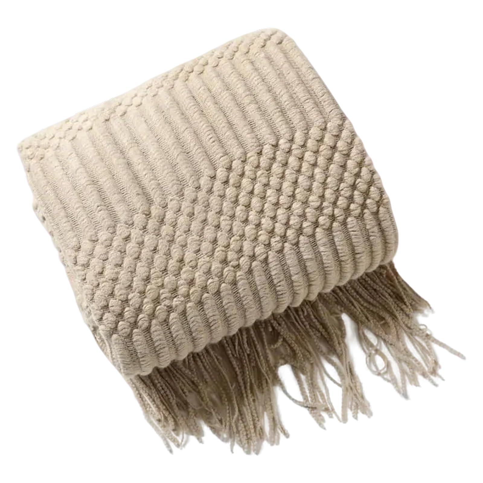Xjdzineq Lances Throw Blanket with Tassels Bohos Wovens Textured Chunkys Farmhouses Outdoor Vintages Blankets Sofa Lances