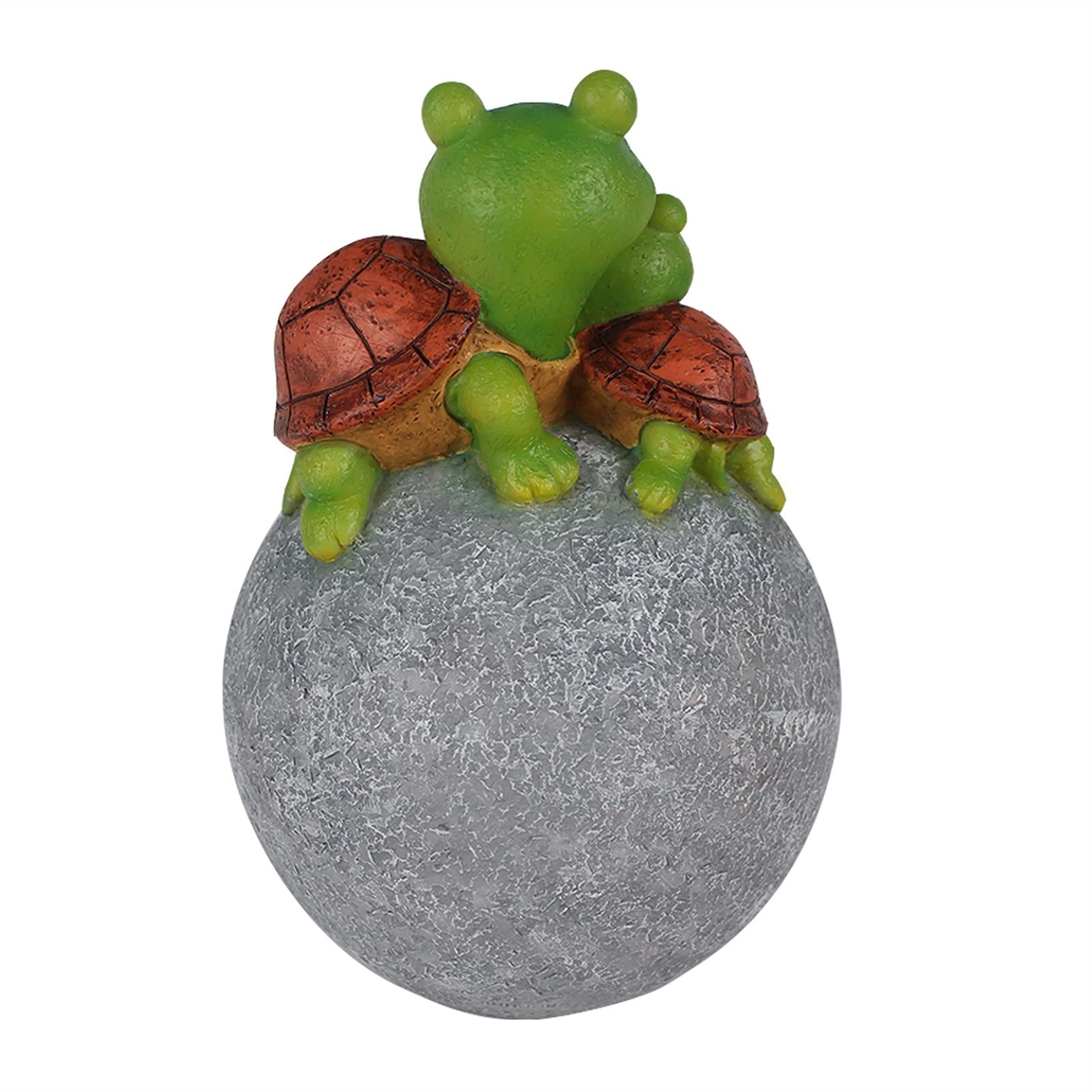 Sculture da giardino Statua da giardino da 5,5 pollici Tartarughe Ornamento Tartarughe di benvenuto su una roccia per esterni o interni Patio Yard Art Decor Ornamenti da giardino Regalo little