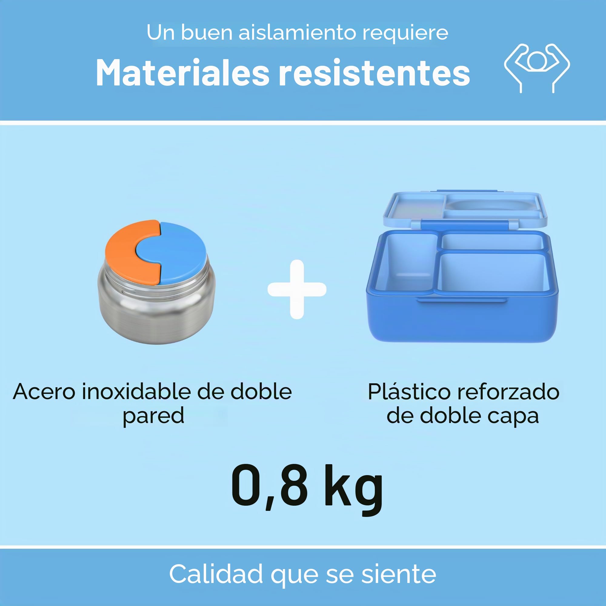 OmieBox Bento - Fiambrera con termos aislados para niños.