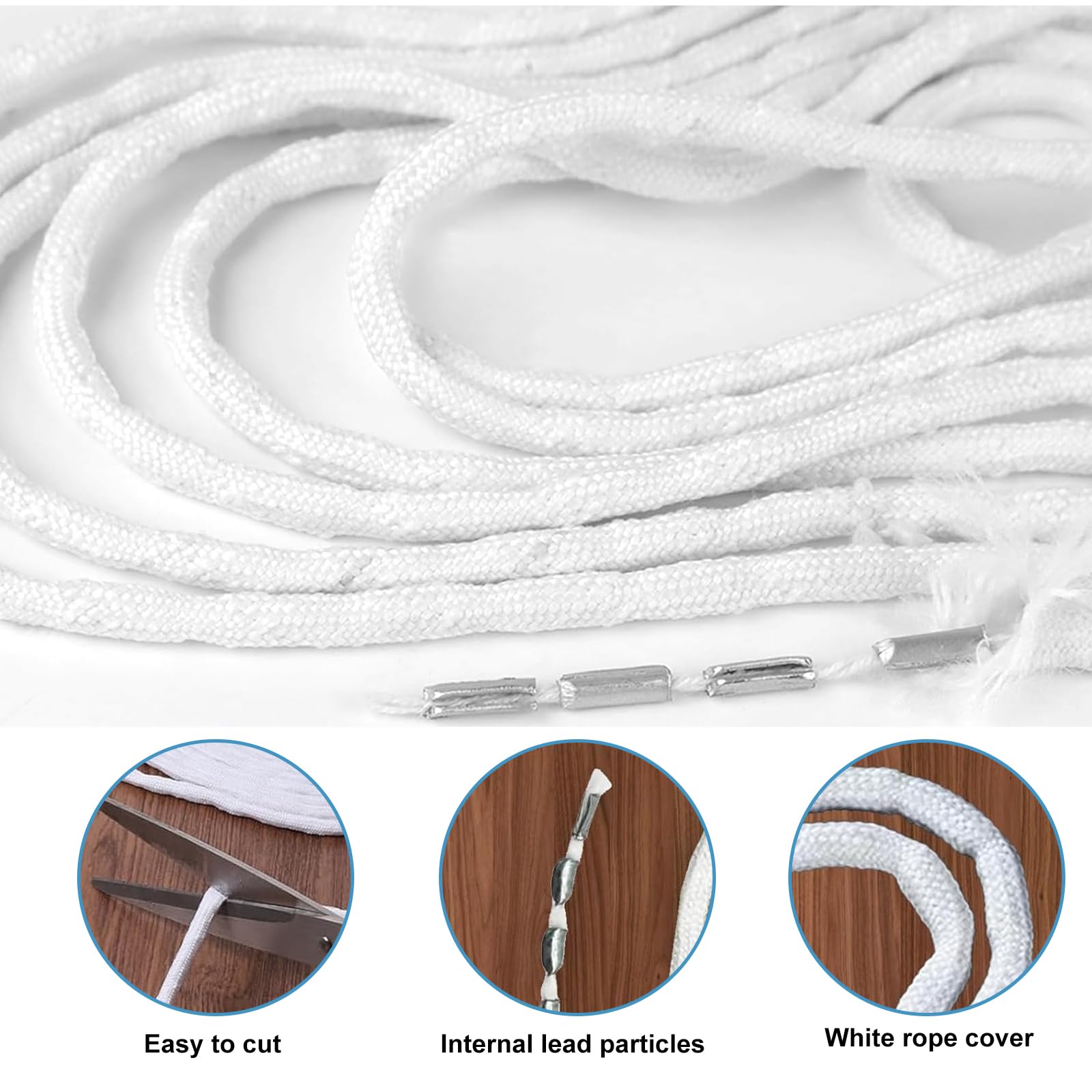 165 g – 3 m di nastro di piombo per tende, tenda da doccia pesante al piombo, per tende, tessuto zanzariera, tende (bianco)