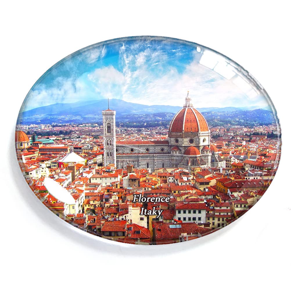 Florence Itaky Magnet Fridge Refrigerator Freezer Magnet Sticker Souvenir Decorations Oval Crystal Magnet Kitchen Whiteboard